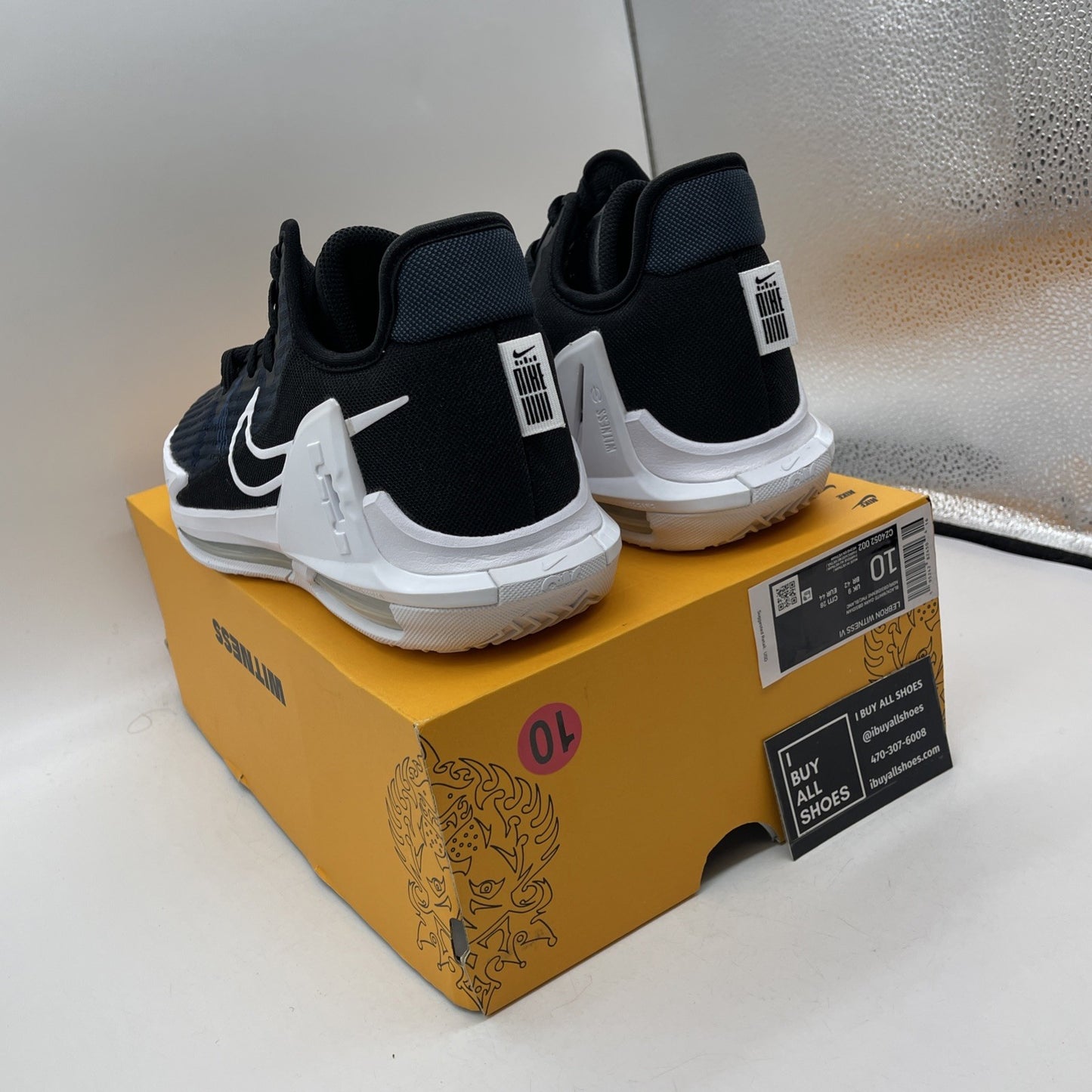Size 10 - Nike LeBron Witness 6 Black Dark Obsidian (CZ4052-002)