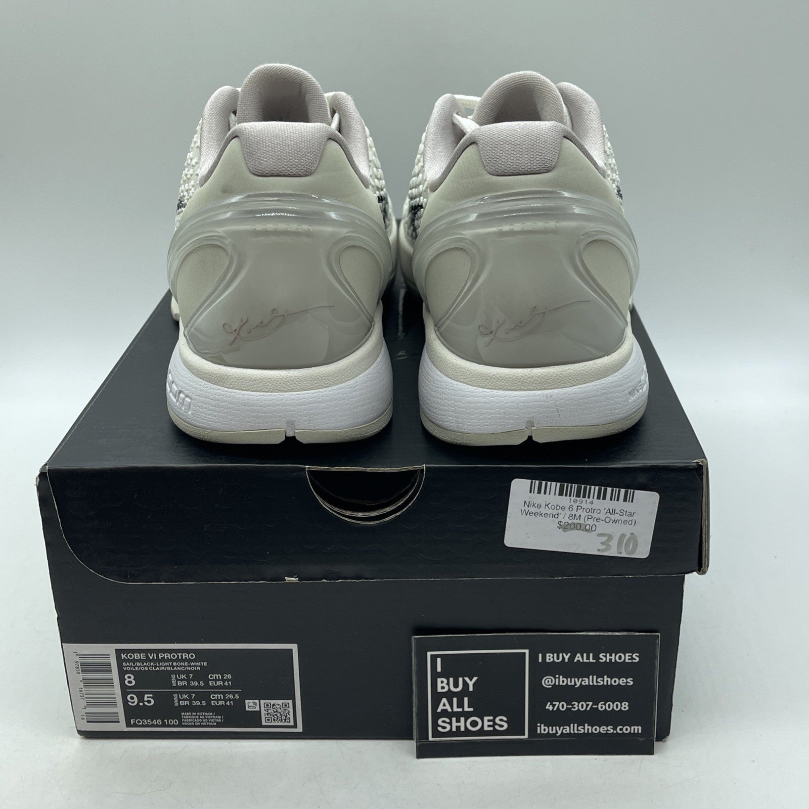 Size 8 - Nike Zoom Kobe 6 Protro All-Star Sail (FQ3546-100)
