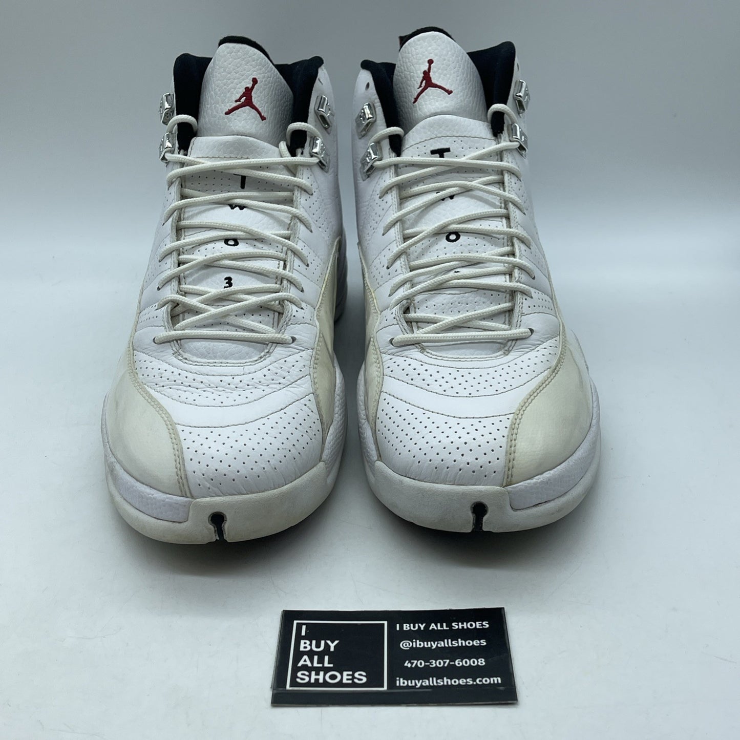 Size 13 - Air Jordan 12 Retro Rising Sun White Black Leather (130690-163)