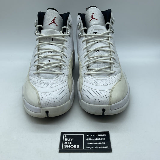 Size 13 - Air Jordan 12 Retro Rising Sun White Black Leather (130690-163)