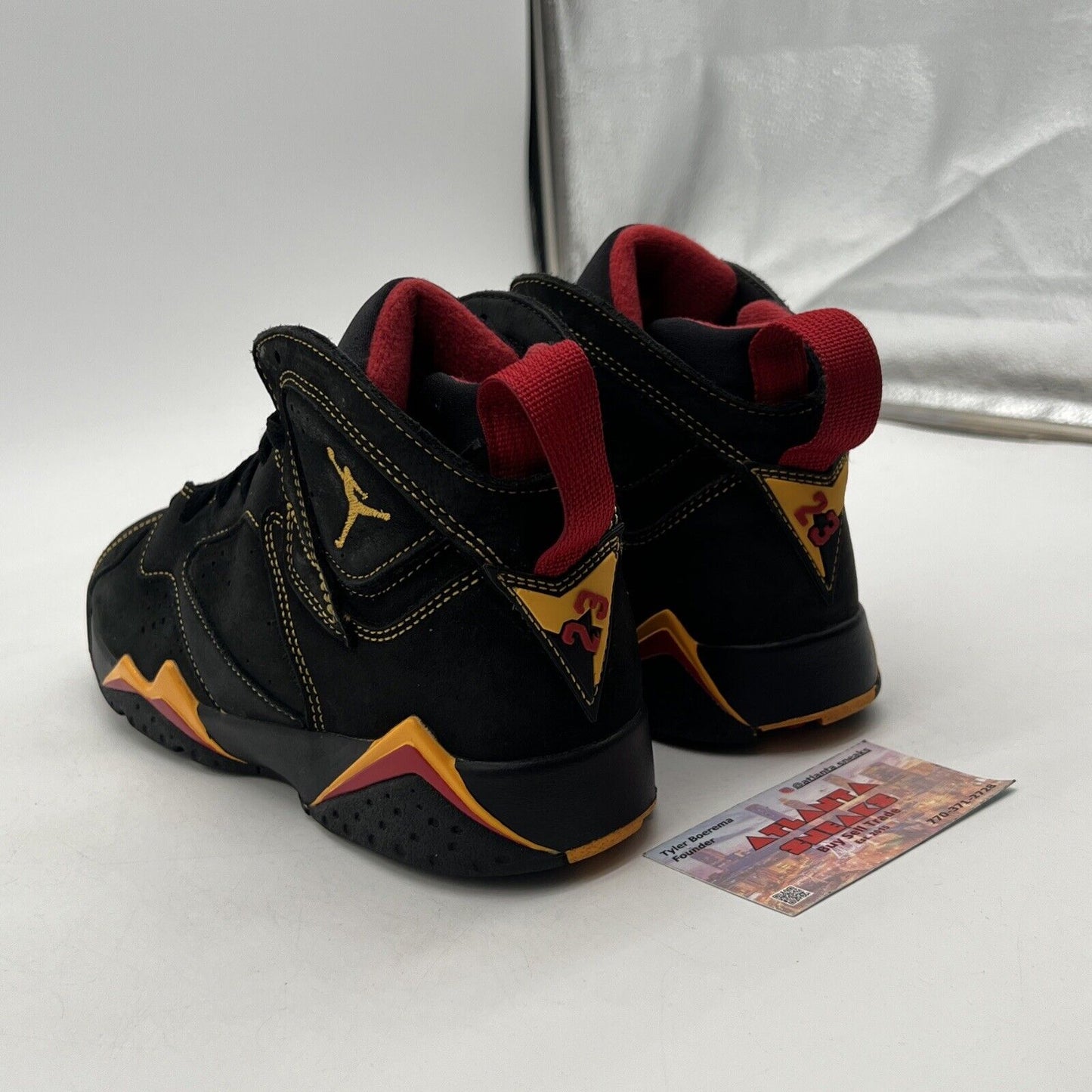 Size 6.5Y - Jordan 7 Retro Citrus Black Red Yellow Suede (DQ6040-081)