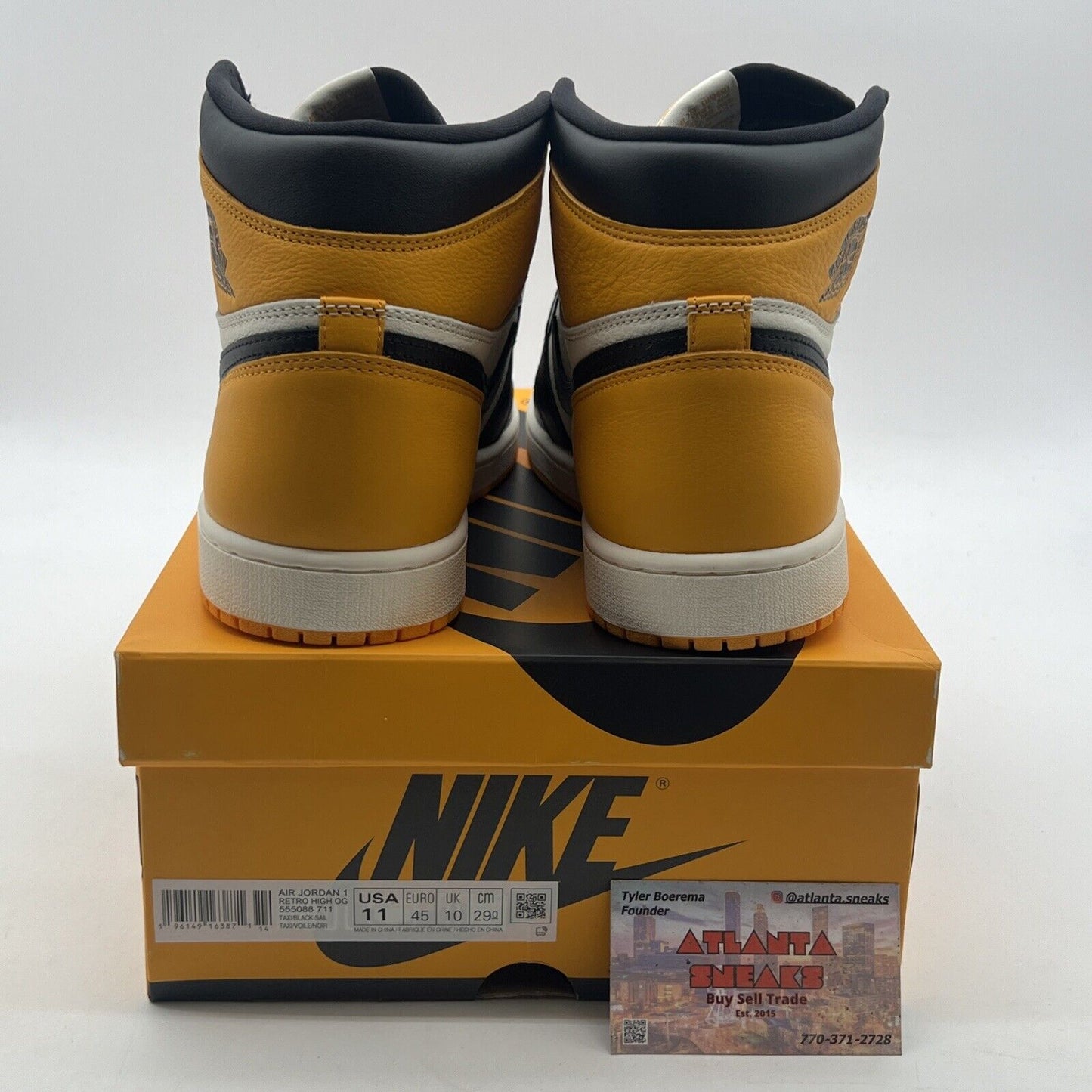 Size 11 - Air Jordan 1 Retro OG High Yellow Toe (555088-711)