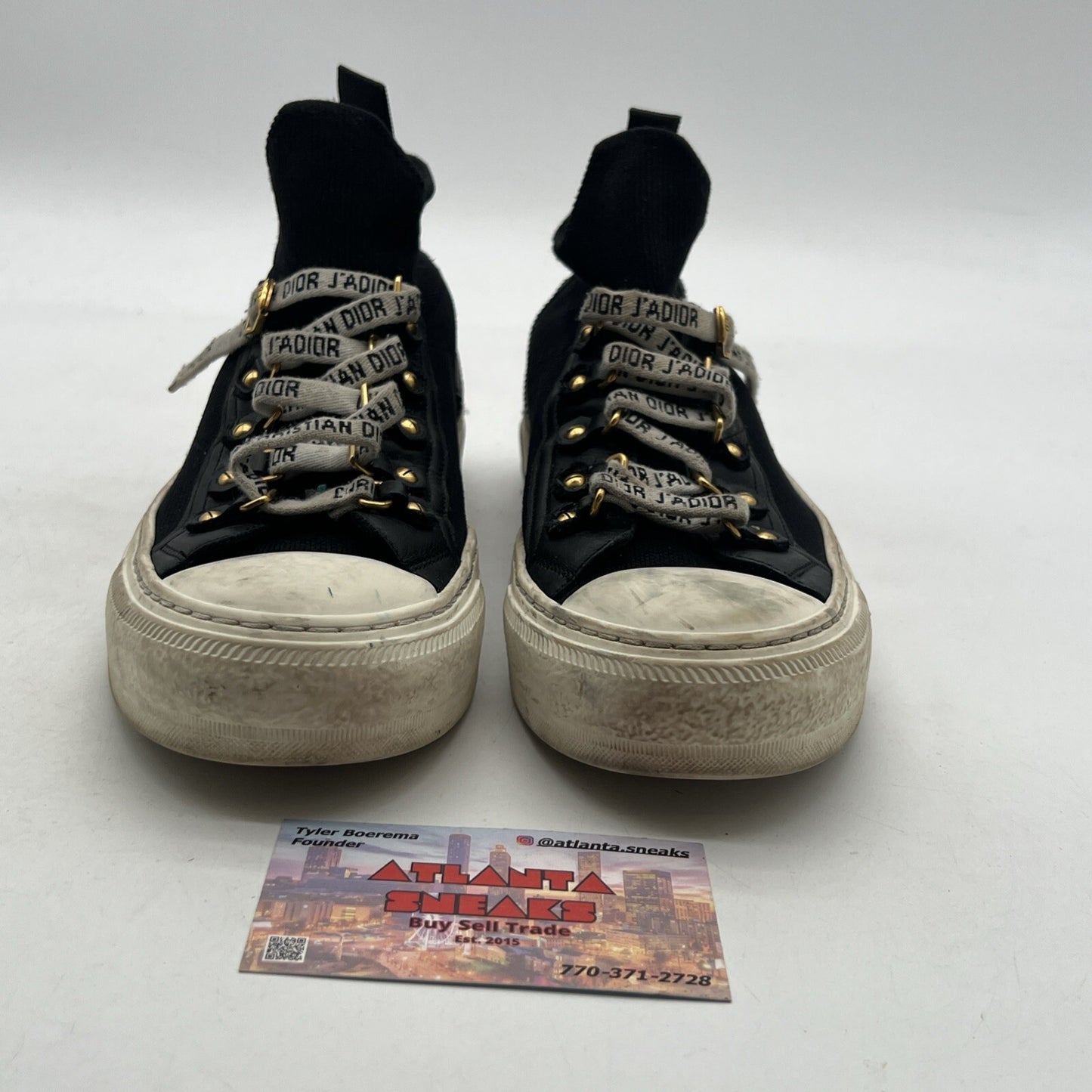 Size 5.5 - Christian Dior Walk N Dior Technical Knit Sneakers Black