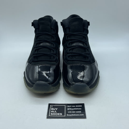 Size 11 - Jordan 11 Retro Cap and Gown Black Suede Leather (378037-005)