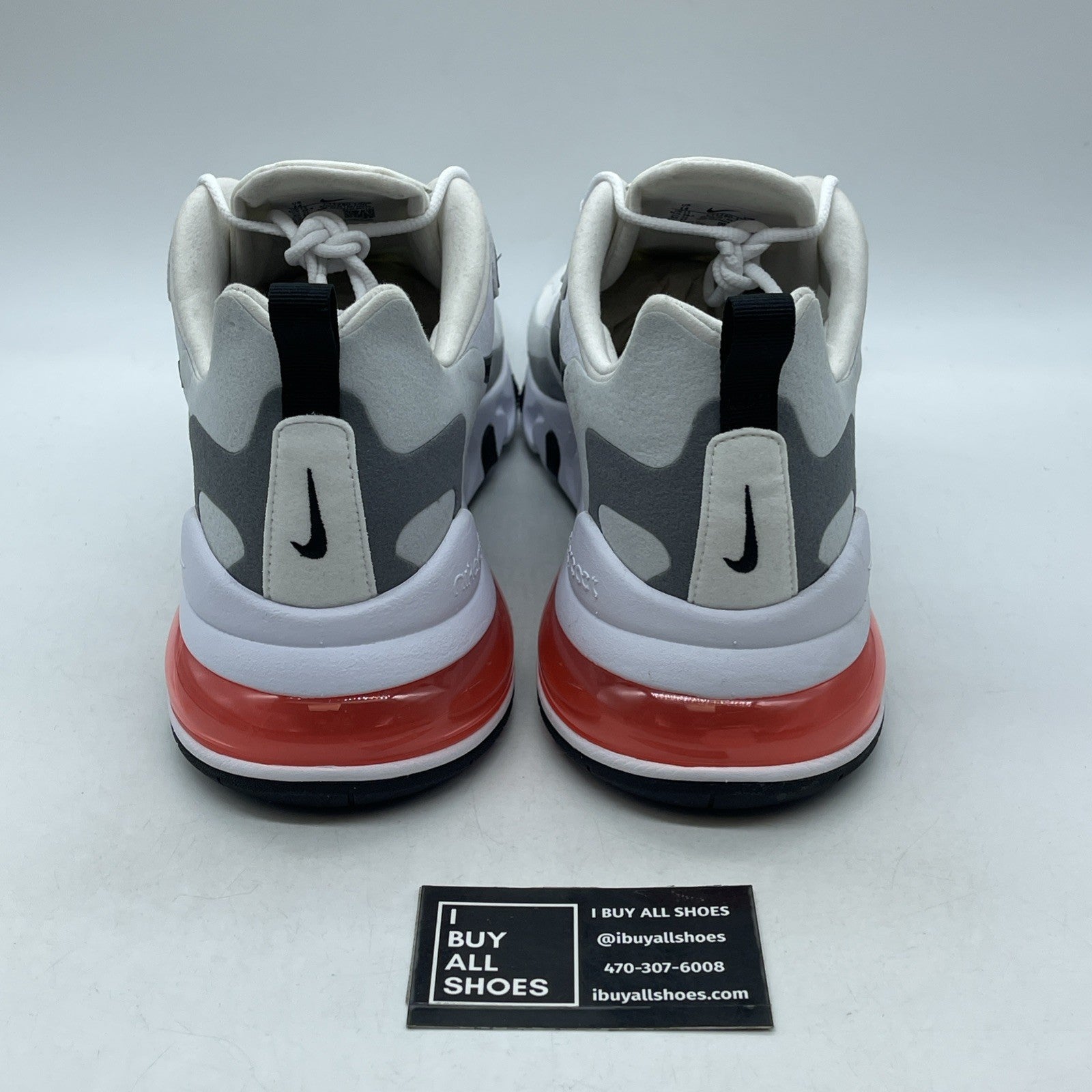 Size 14 - Nike Air Max 270 React White Crimson Black (CT1280-100)