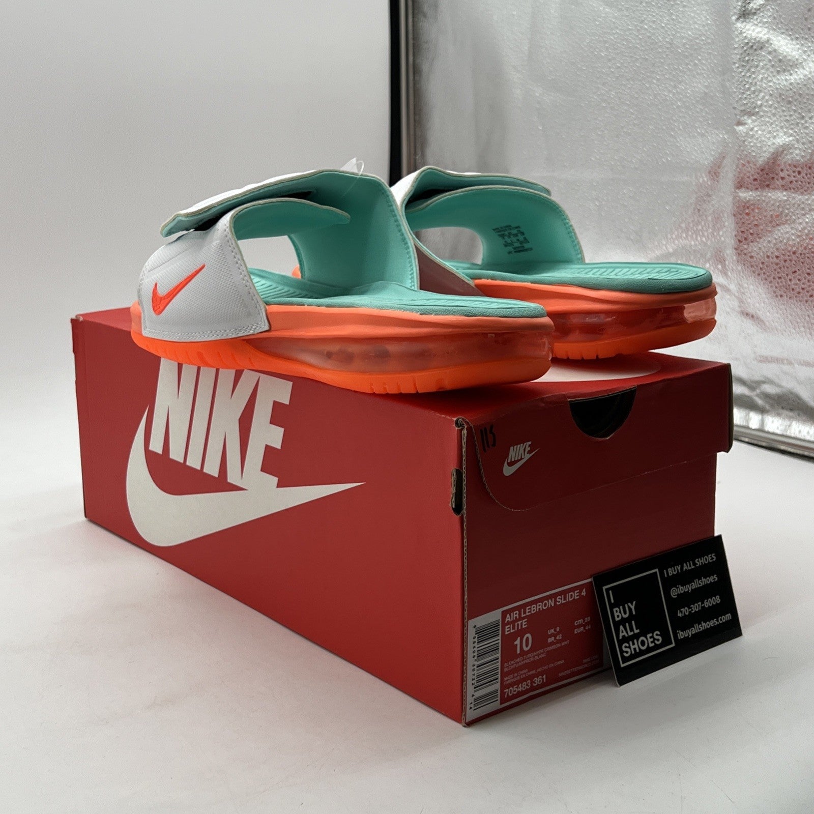 Size 10 - Nike Air Lebron Slide 4 Elite (705483-361)