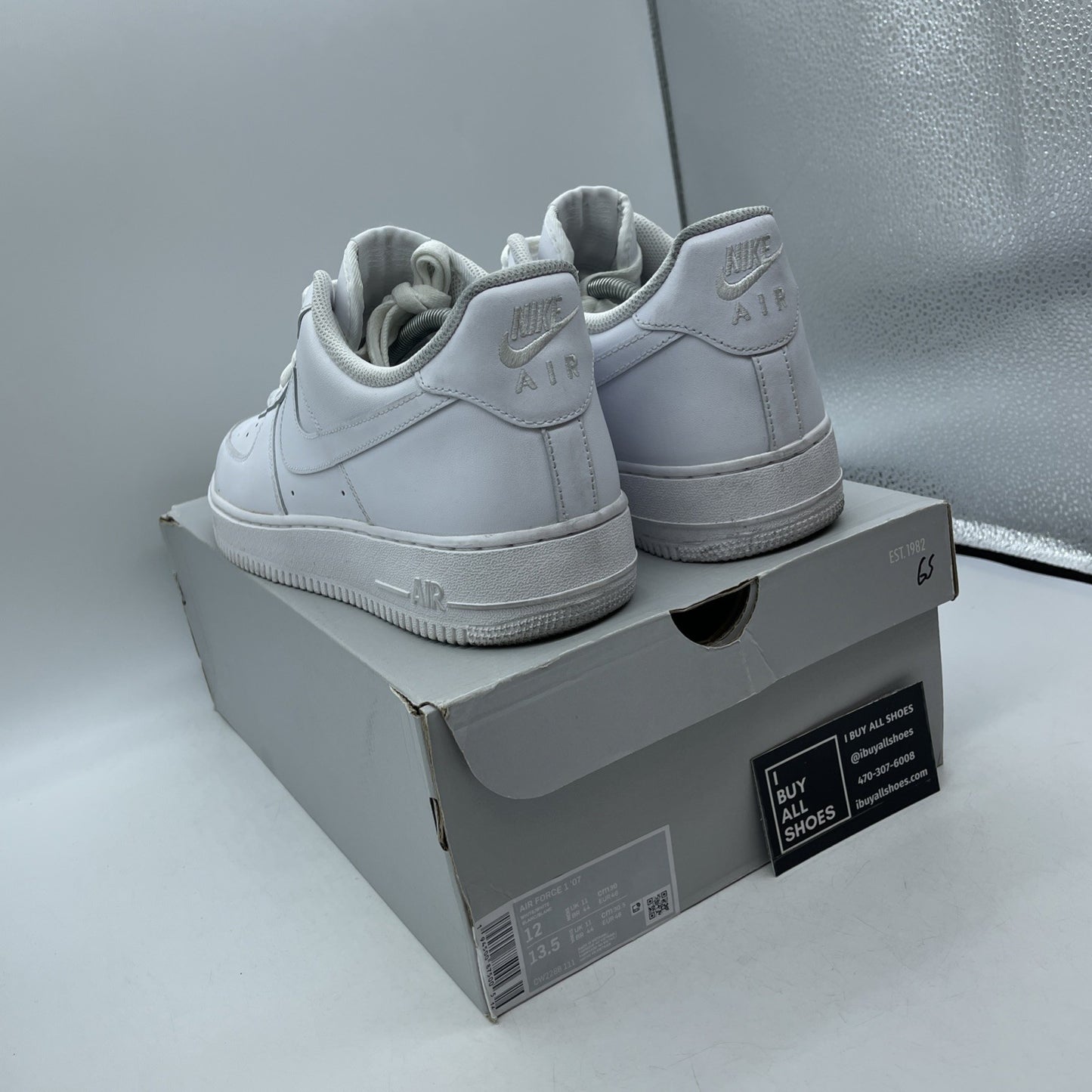 Size 12 - Nike Air Force 1 '07 Low Triple White Leather (CW2288-111)