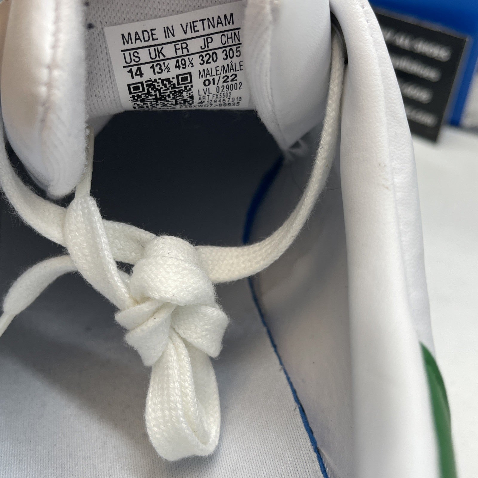 Size 14 - adidas Stan Smith White Green Leather (FX5502)