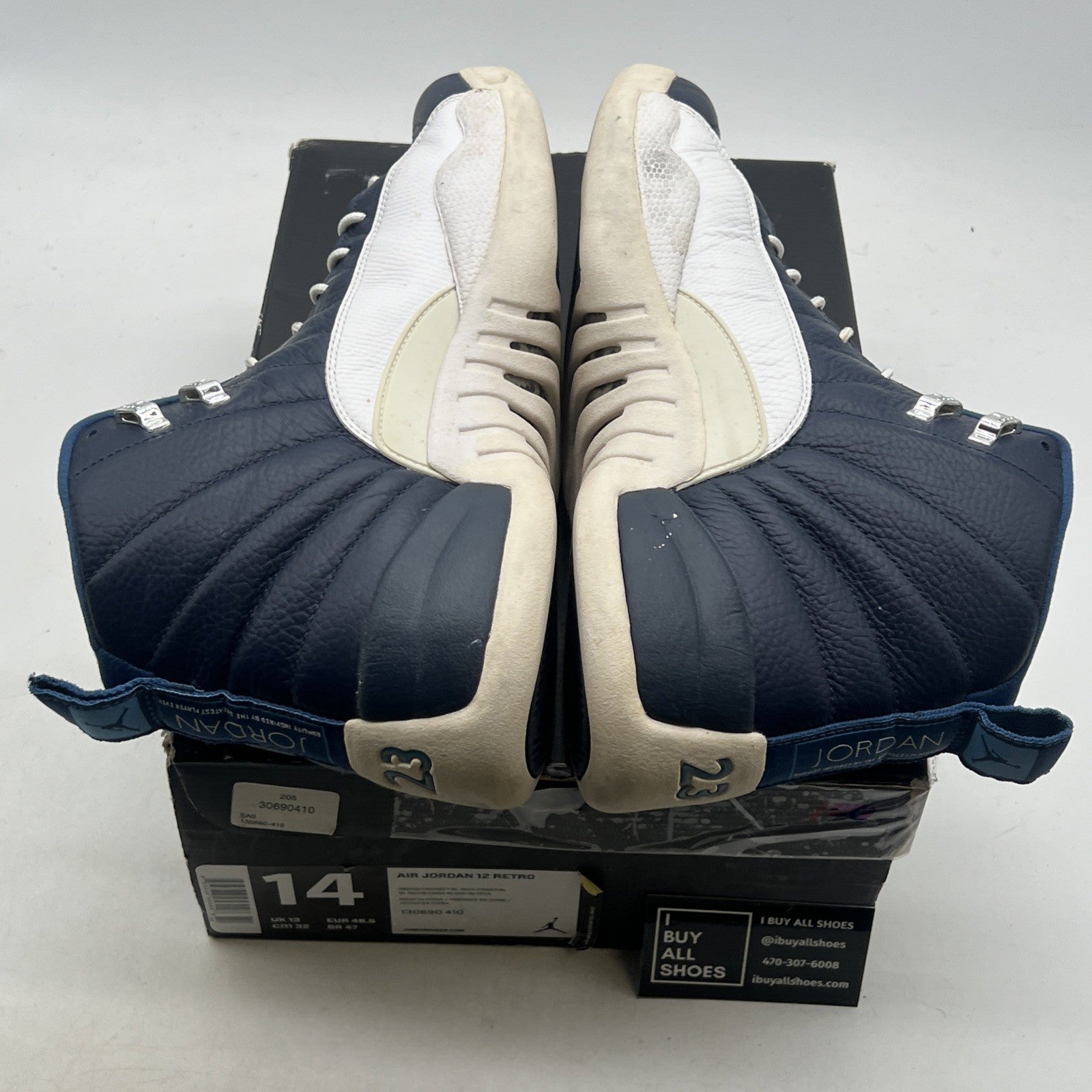 Size 14 - Air Jordan 12 Retro 2012 Obsidian (130690-410)