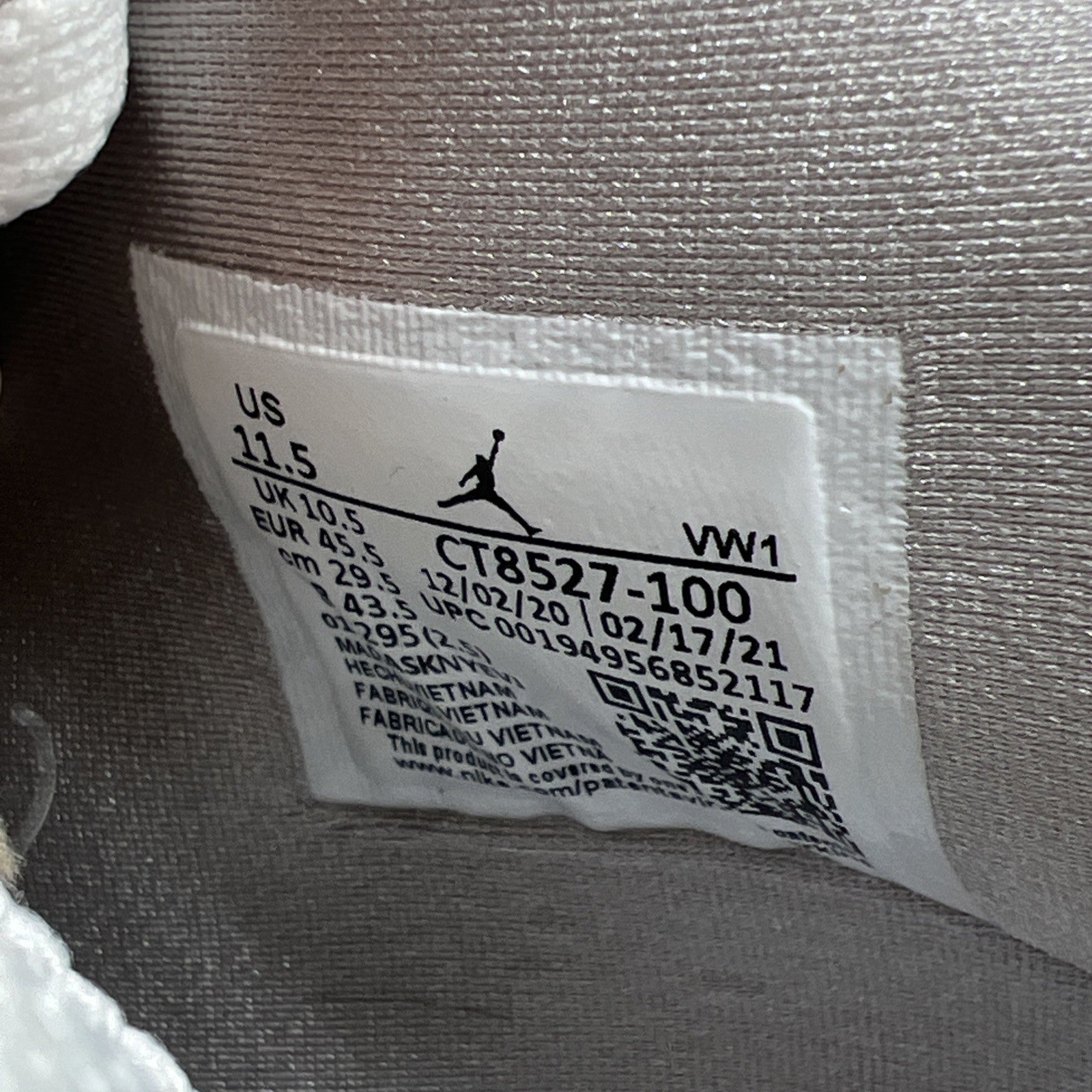 Size 11.5 - Air Jordan 4 Retro Mid White Oreo (CT8527-100)