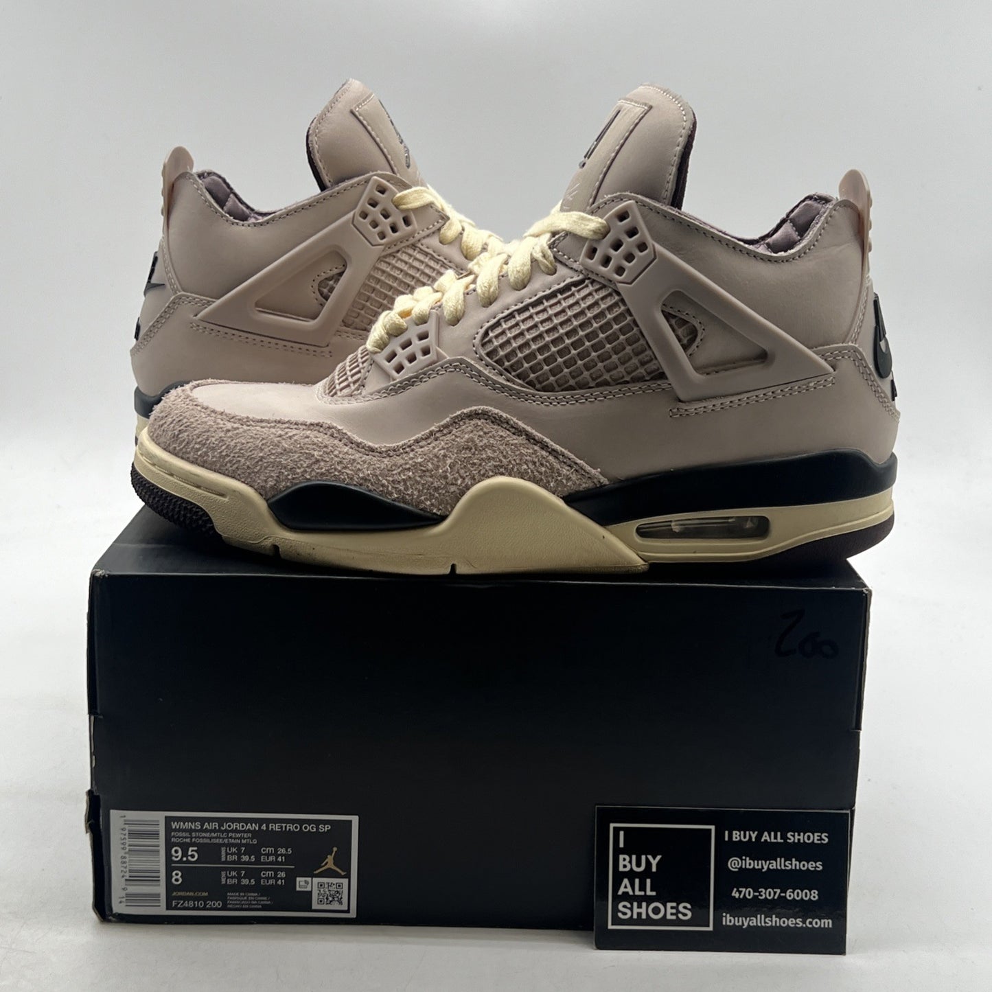 Size 9.5W - A Ma Maniére x Air Jordan 4 Retro While You Were Sleeping FZ4810-200