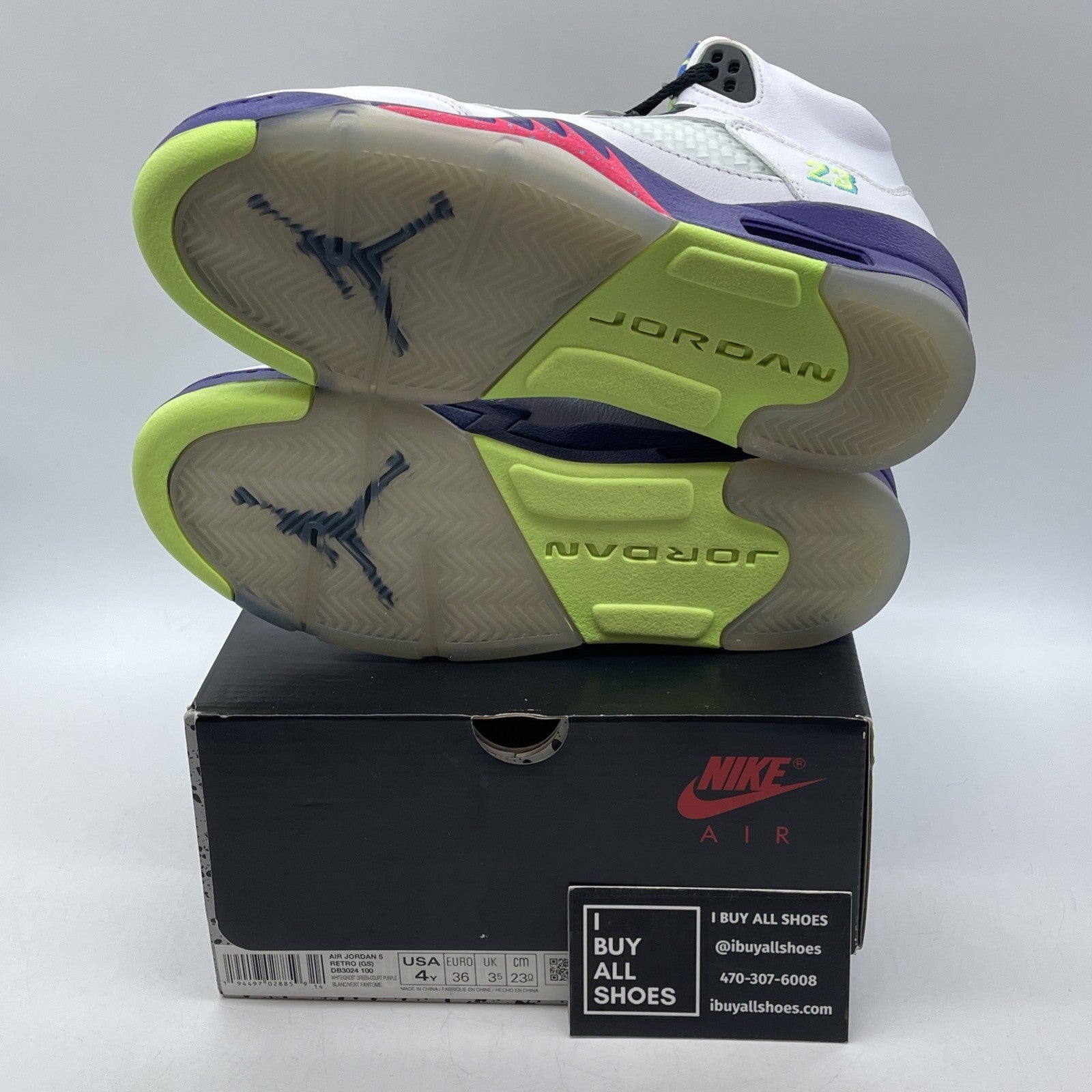 Size 4Y(GS) - Jordan 5 Retro Mid Alternate Bel-Air White Leather (DB3024-100)