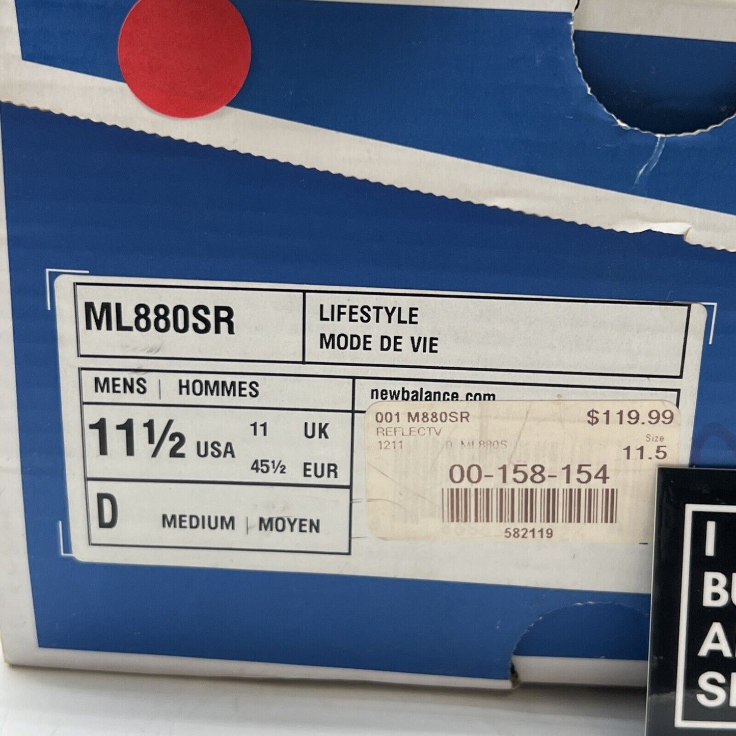Size 11.5 - New Balance 880 ML880SR Reflective Grey Black White