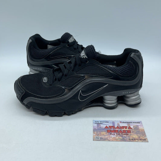 Size 8W - Nike Shox Turbo 9 Black Dark Grey Suede Leather (366423-003)