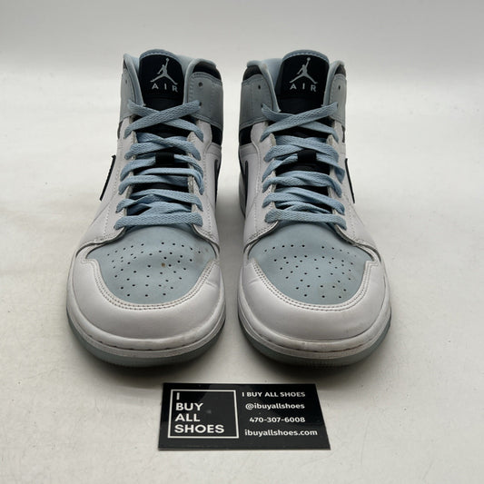 Size 9.5 - Air Jordan 1 Mid SE White Ice Blue (DV1308-104)