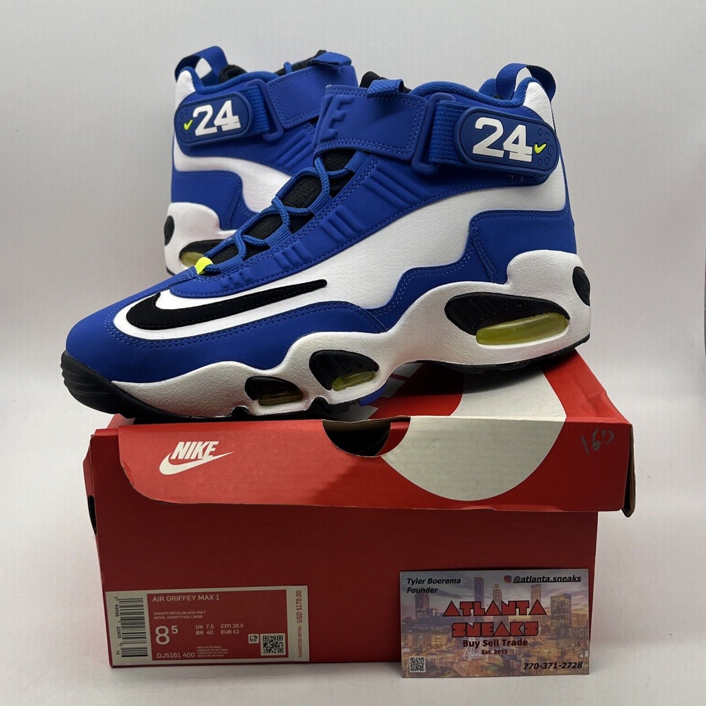 Size 8.5 - Nike Air Griffey Max 1 2021 Varsity Royal White Black (DJ5161-400)