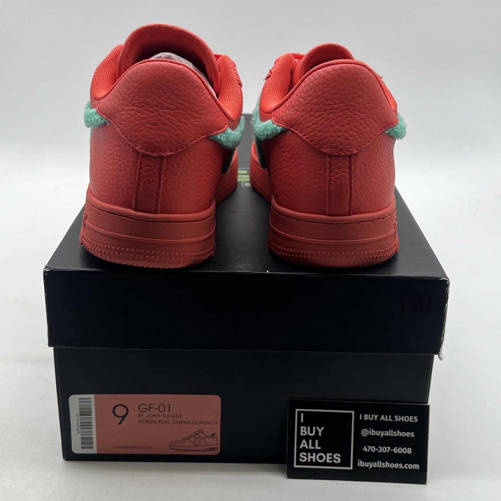 Size 9 - John Geiger GF-01 Peach Teal Chenille Banned Sneaker