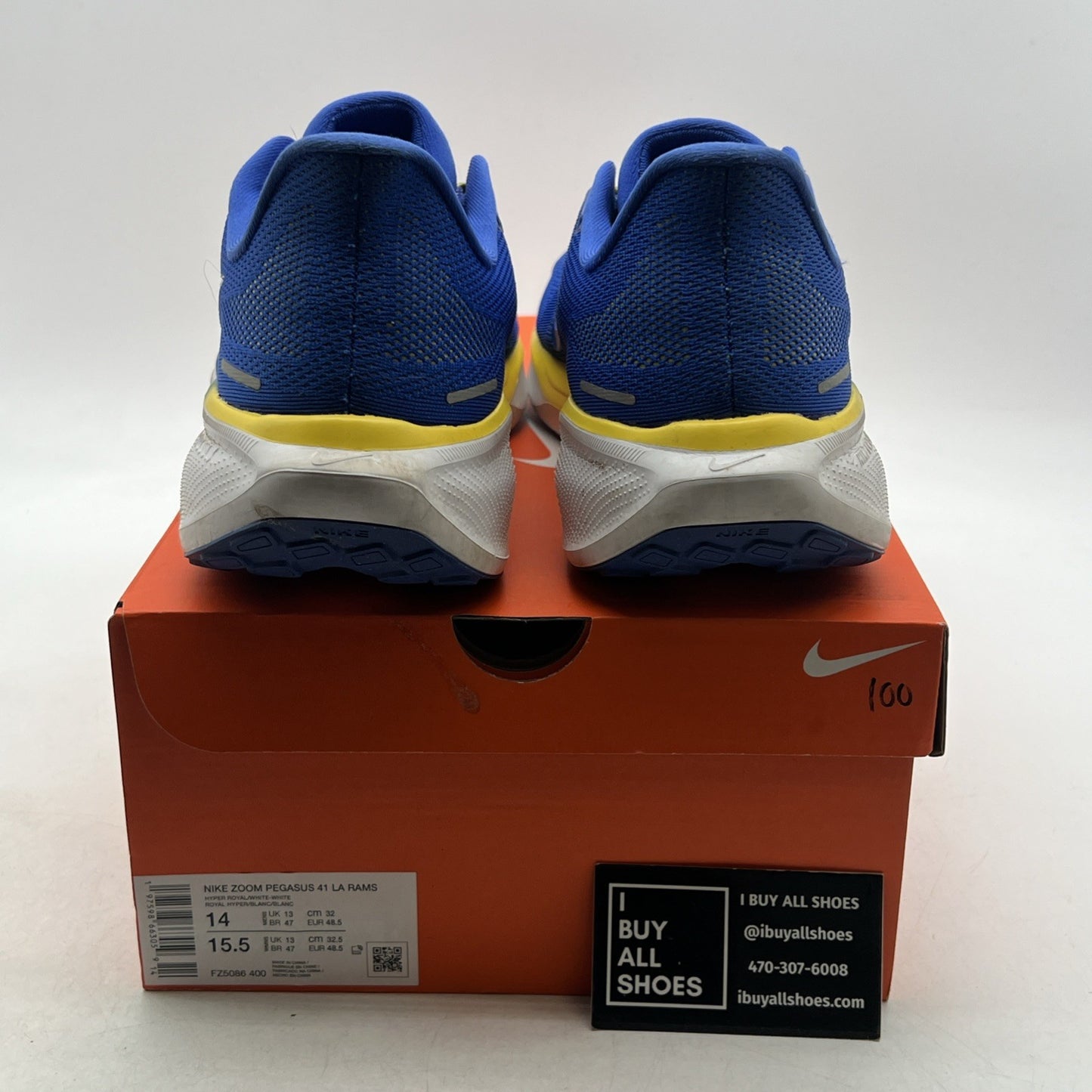 Size 14 - Nike Air Zoom Pegasus 41 Los Angeles Rams Unisex (FZ5086-400)