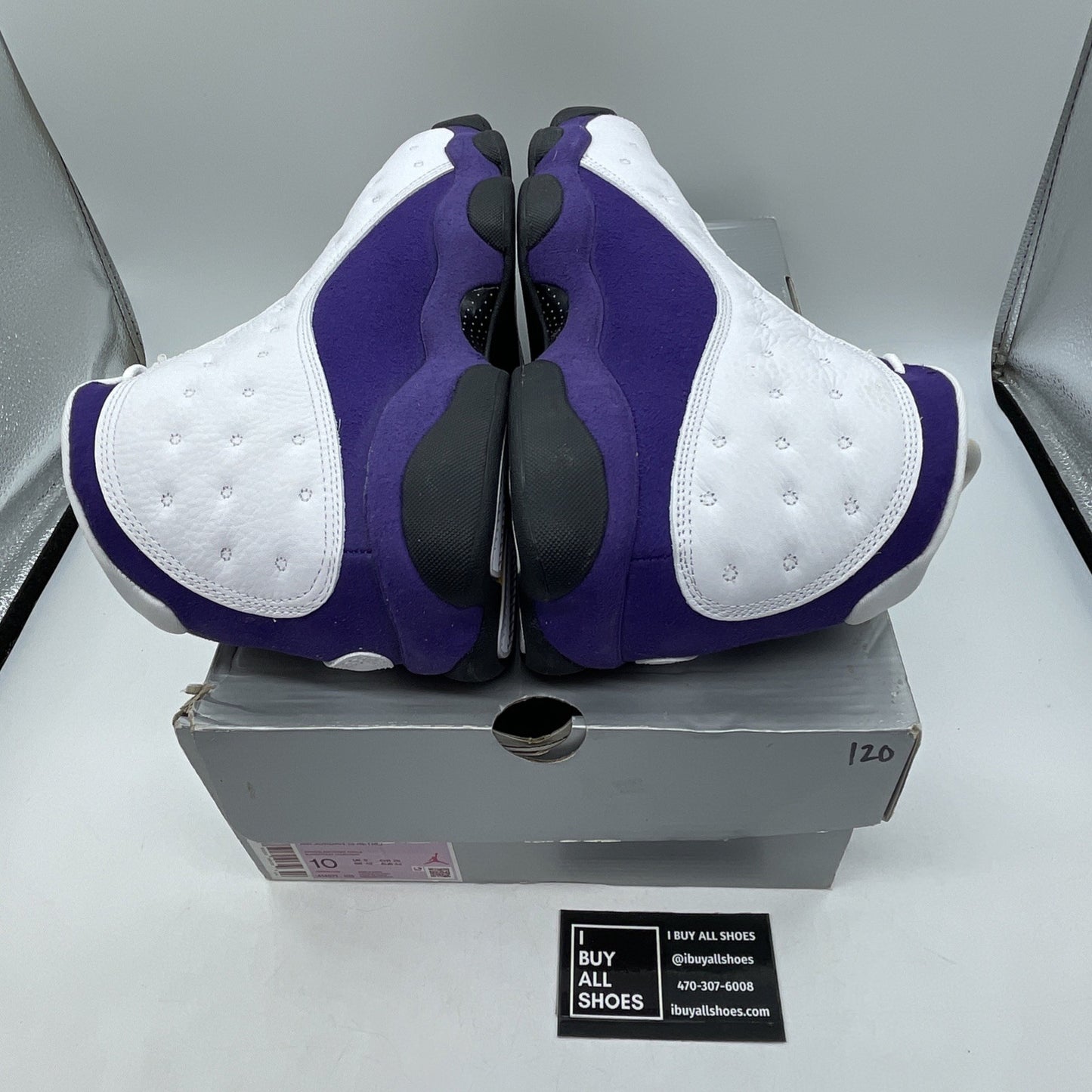 Size 10 - Air Jordan 13 Retro Lakers Purple White Suede Leather (414571-105)