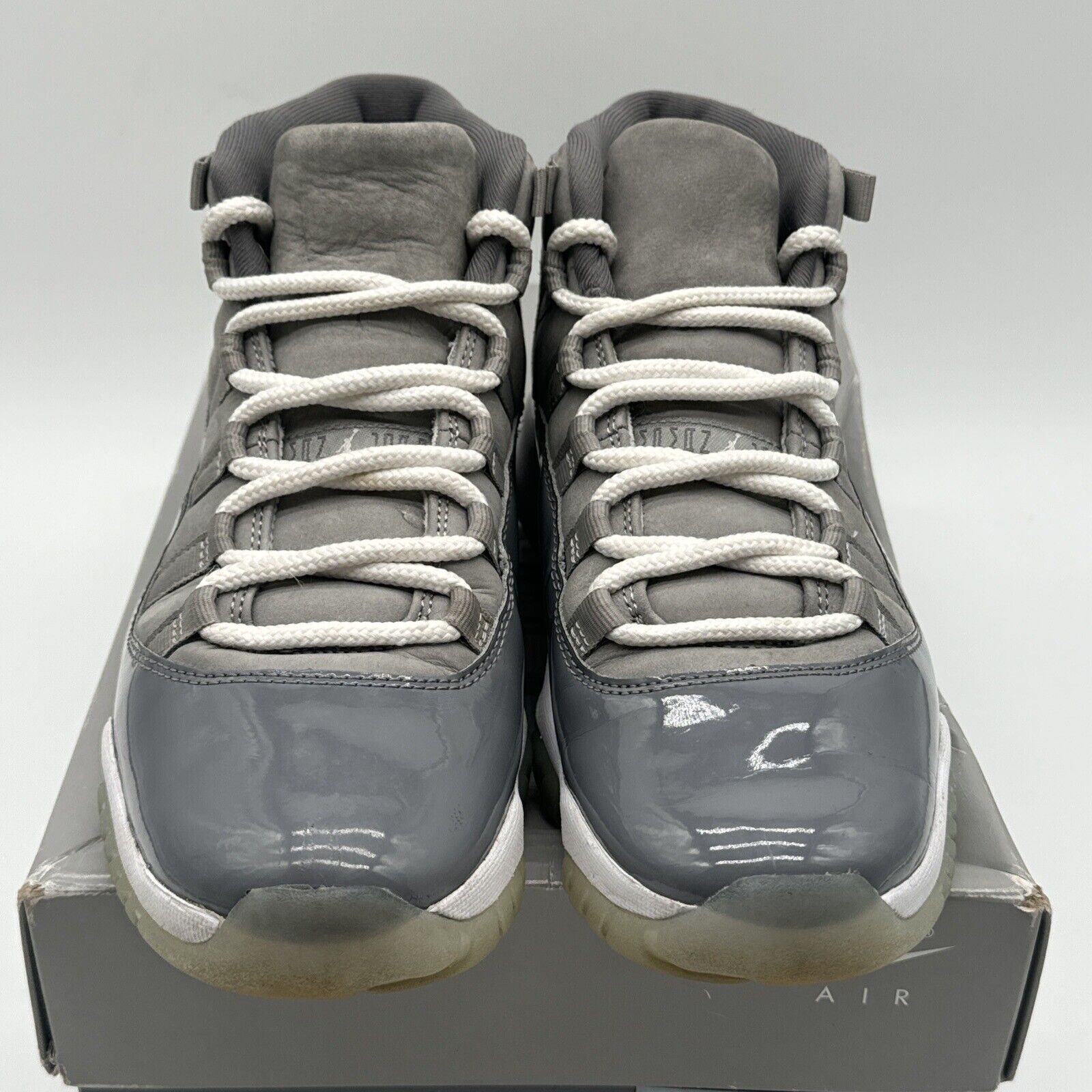 Size 8 - Jordan 11 Retro High Cool Grey Patent Leather N Suede All Grey Icy Sole