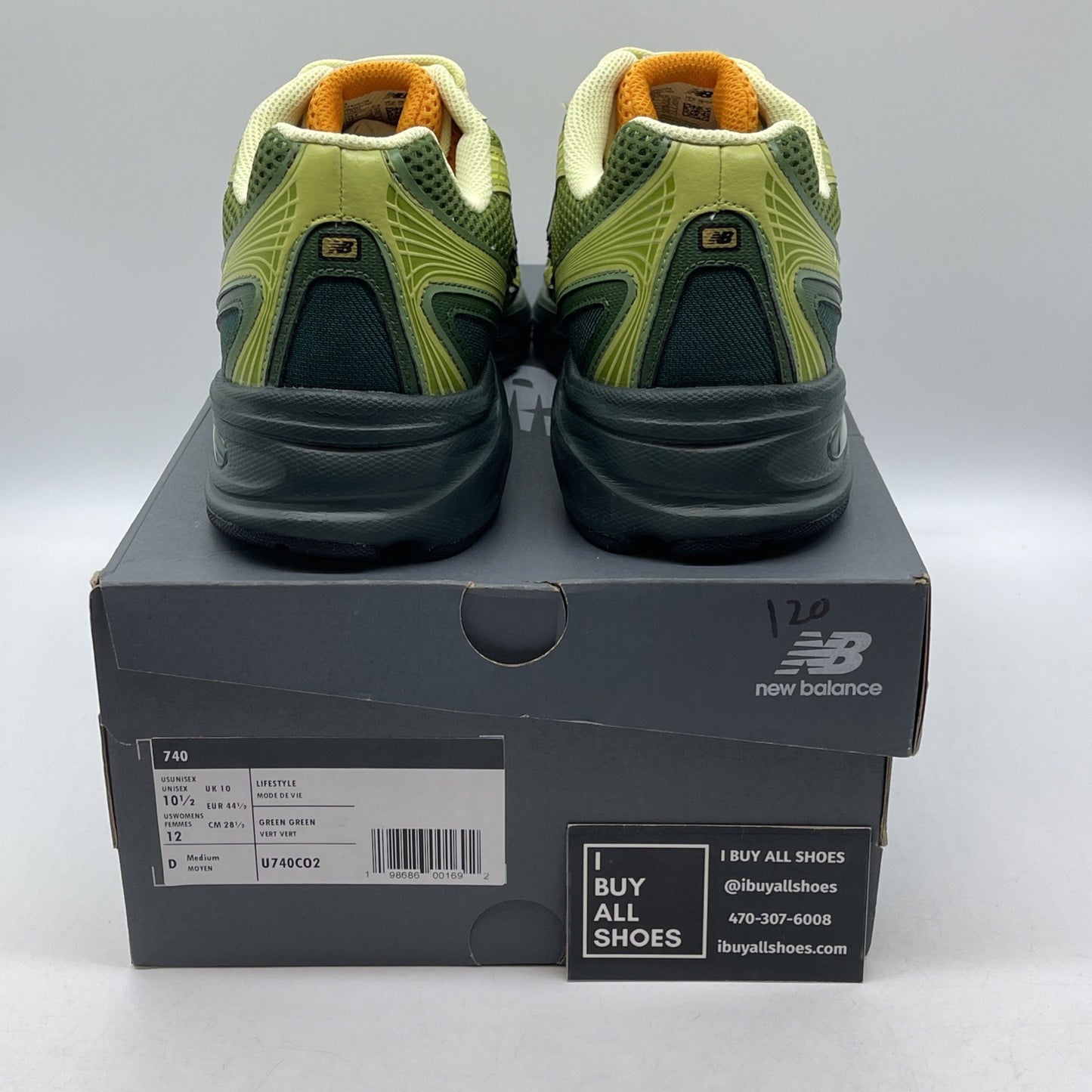 Size 10.5 - New Balance Concepts x 740 Brut Green Suede Leather (U740CO2)