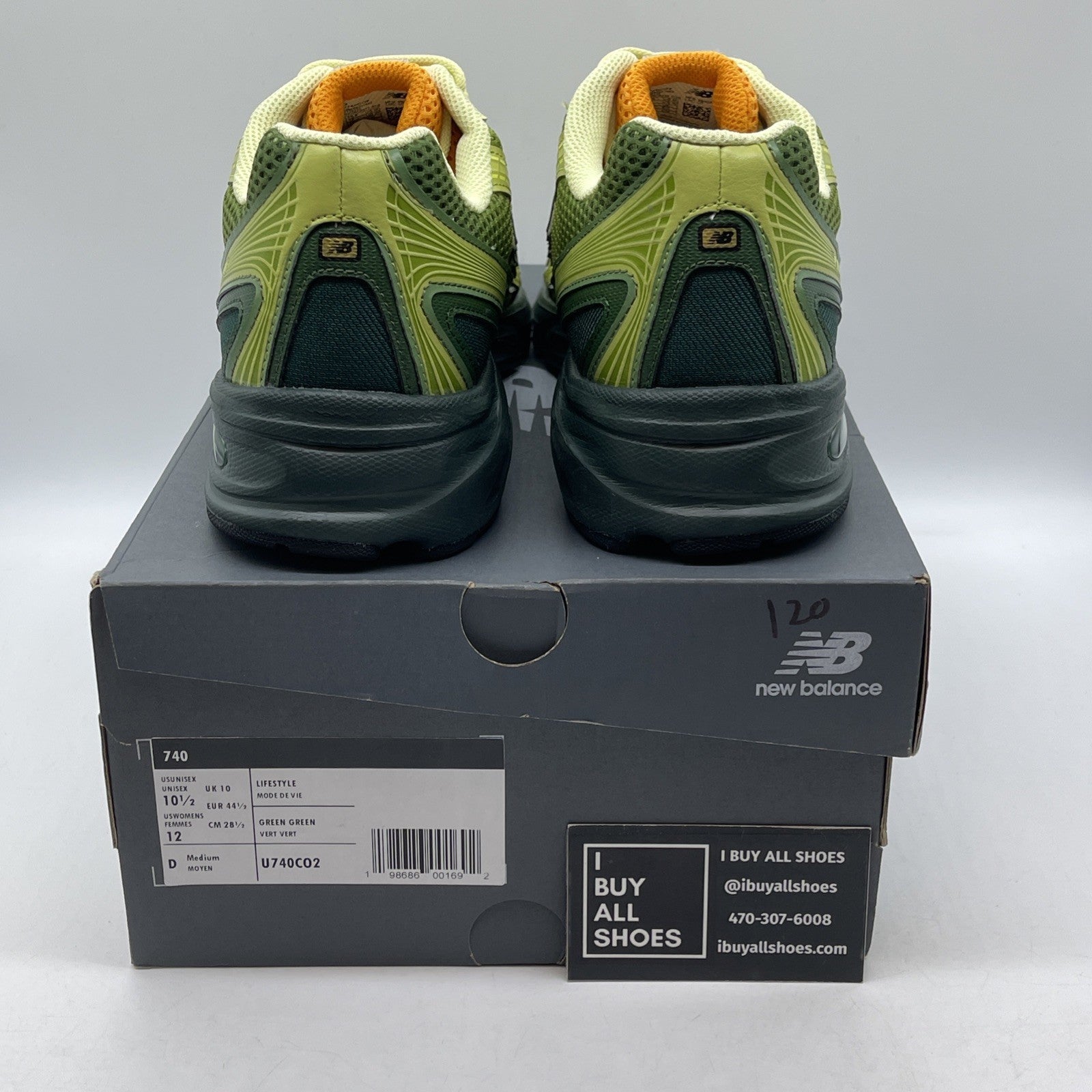 Size 10.5 - New Balance Concepts x 740 Brut Green Suede Leather (U740CO2)