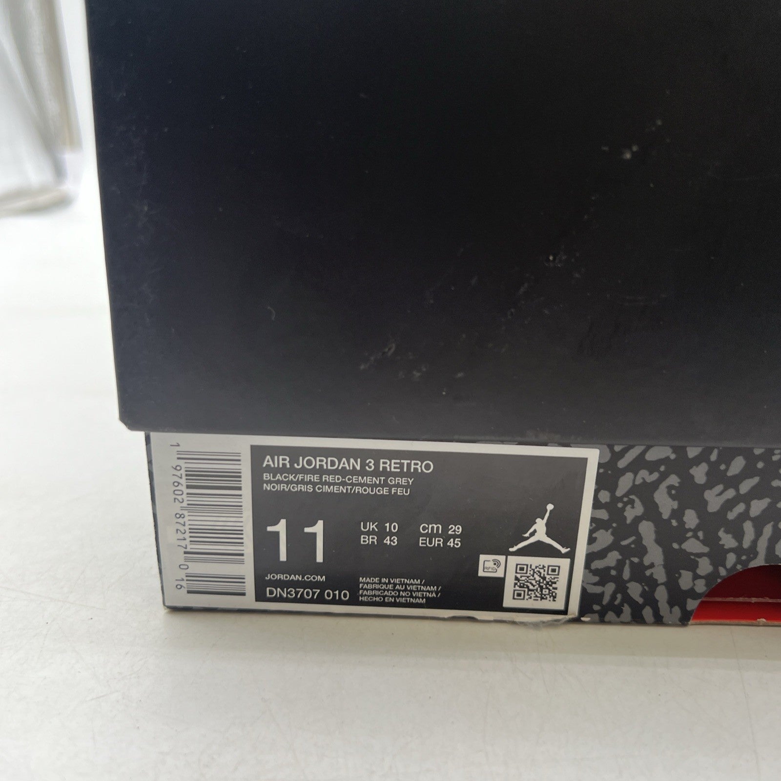 Size 11 - Air Jordan 3 Retro OG 2024 Black Cement (DN3707-010)