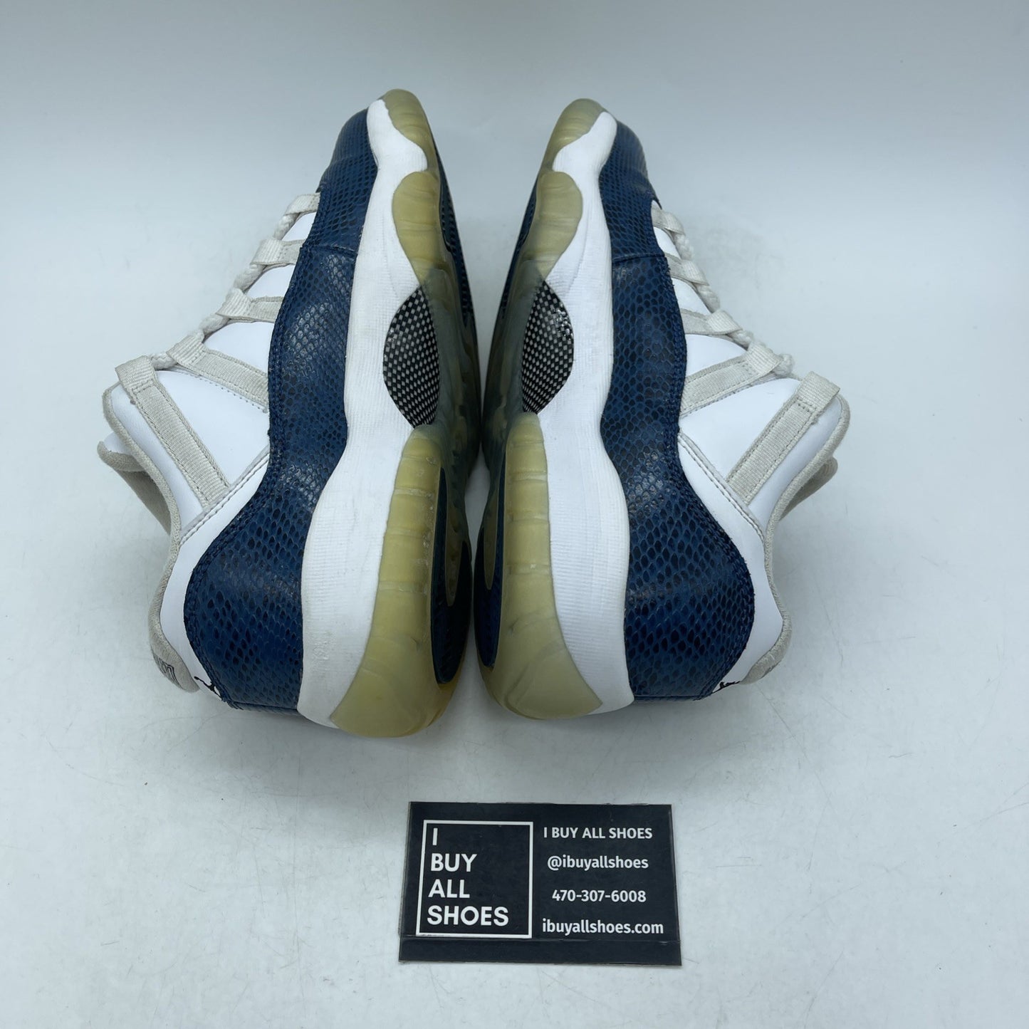 Size 7Y (GS) - Air Jordan 11 Retro 2019 Low Navy Snakeskin (CD6847-102)