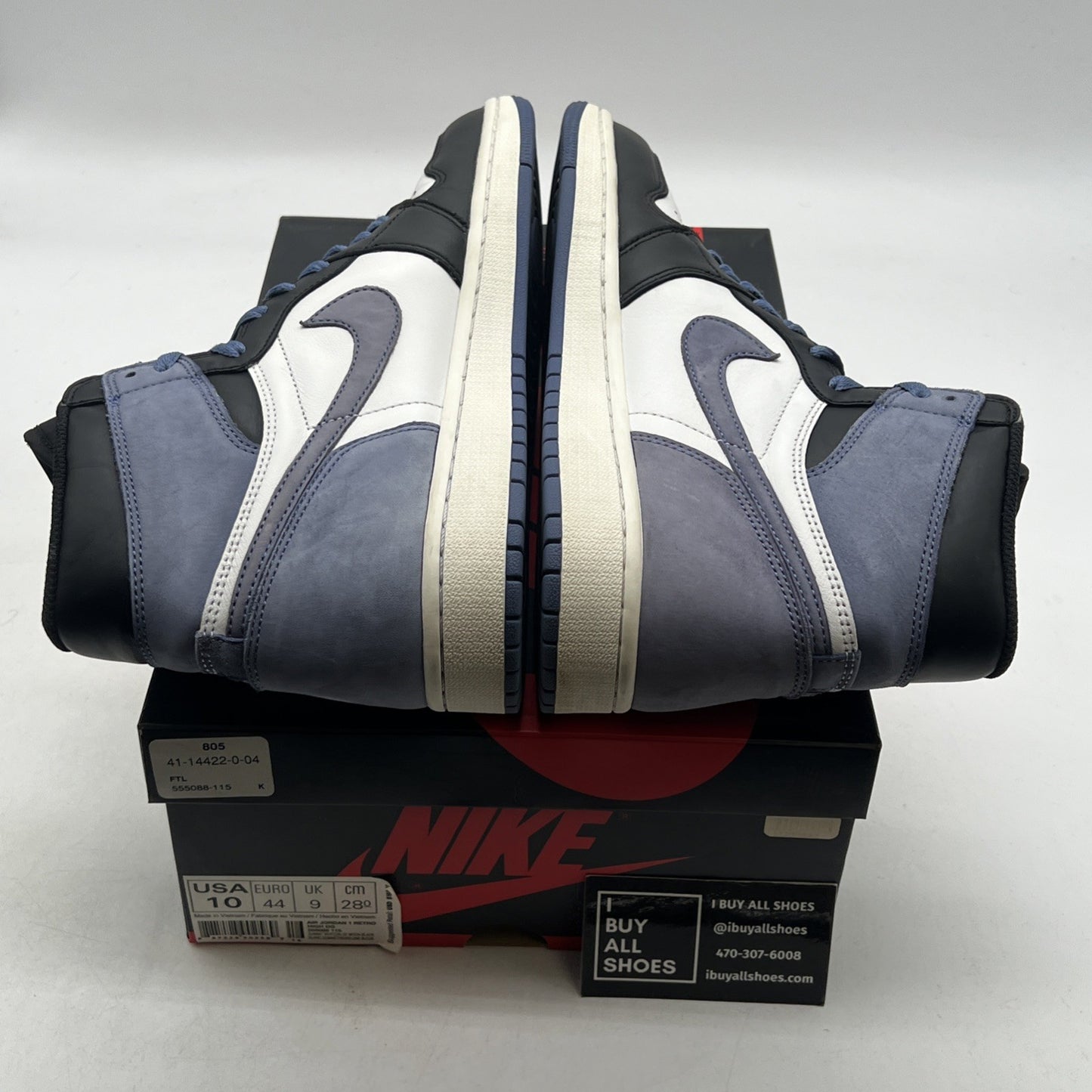 Size 10 - Air Jordan 1 OG High Best Hand in the Game Blue Moon (555088-115)