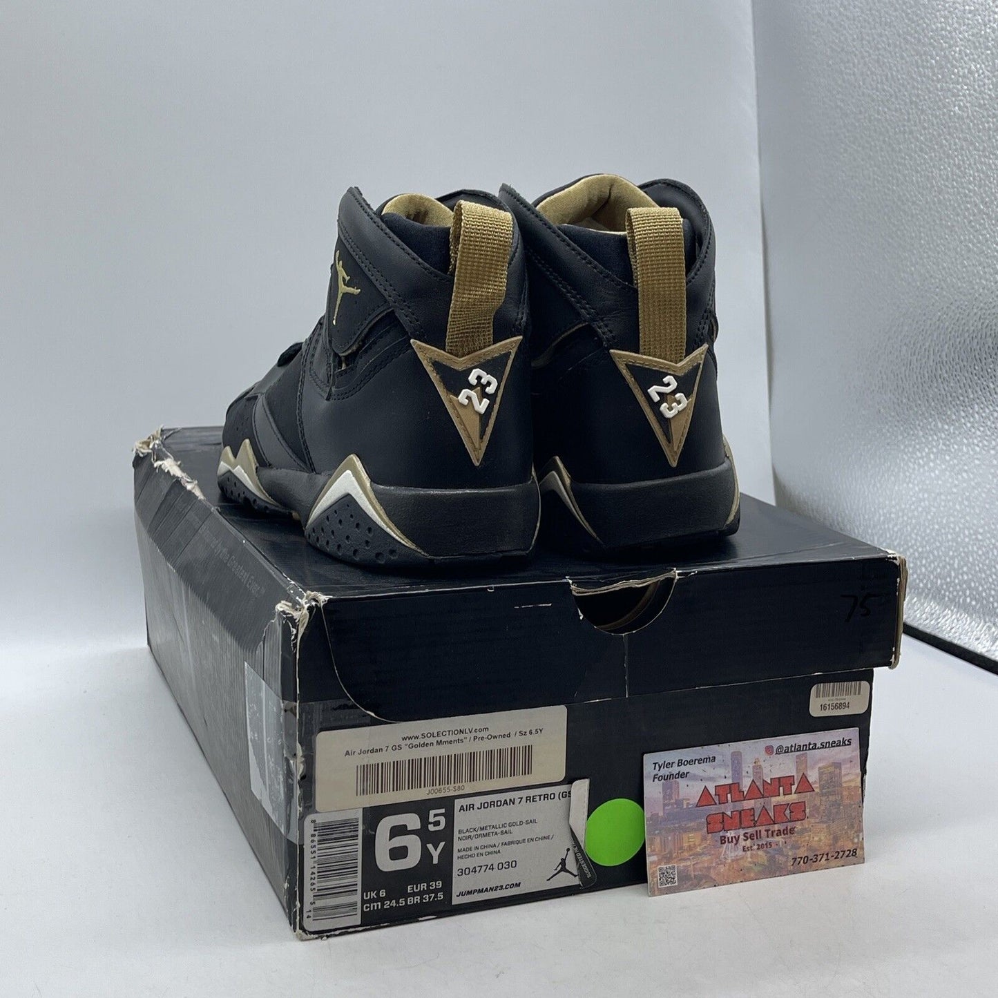 Size 6.5Y - Air Jordan 7 Retro GS Golden Moments Suede Leather  (304774-030)