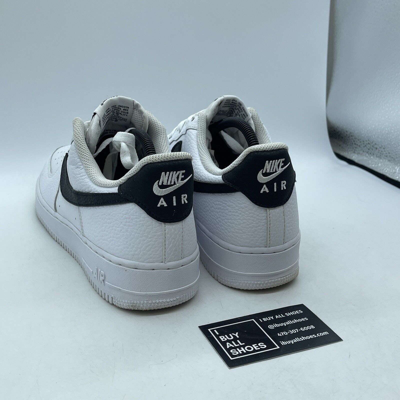 Size 10 - Nike Air Force 1 '07 Low White Black Leather (CT2302-100)