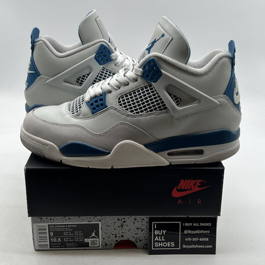 Size 9 - Air Jordan 4 Retro 2024 Military Blue (FV5029-141)