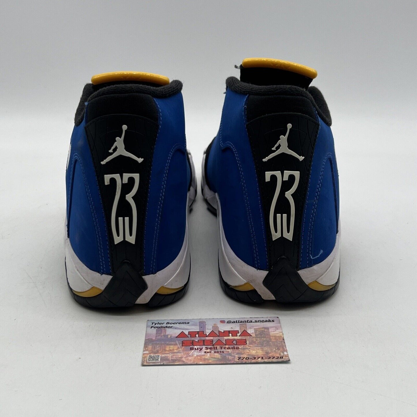 Size 11 - Air Jordan 14 Retro Laney Black Yellow White Suede (487471-407)