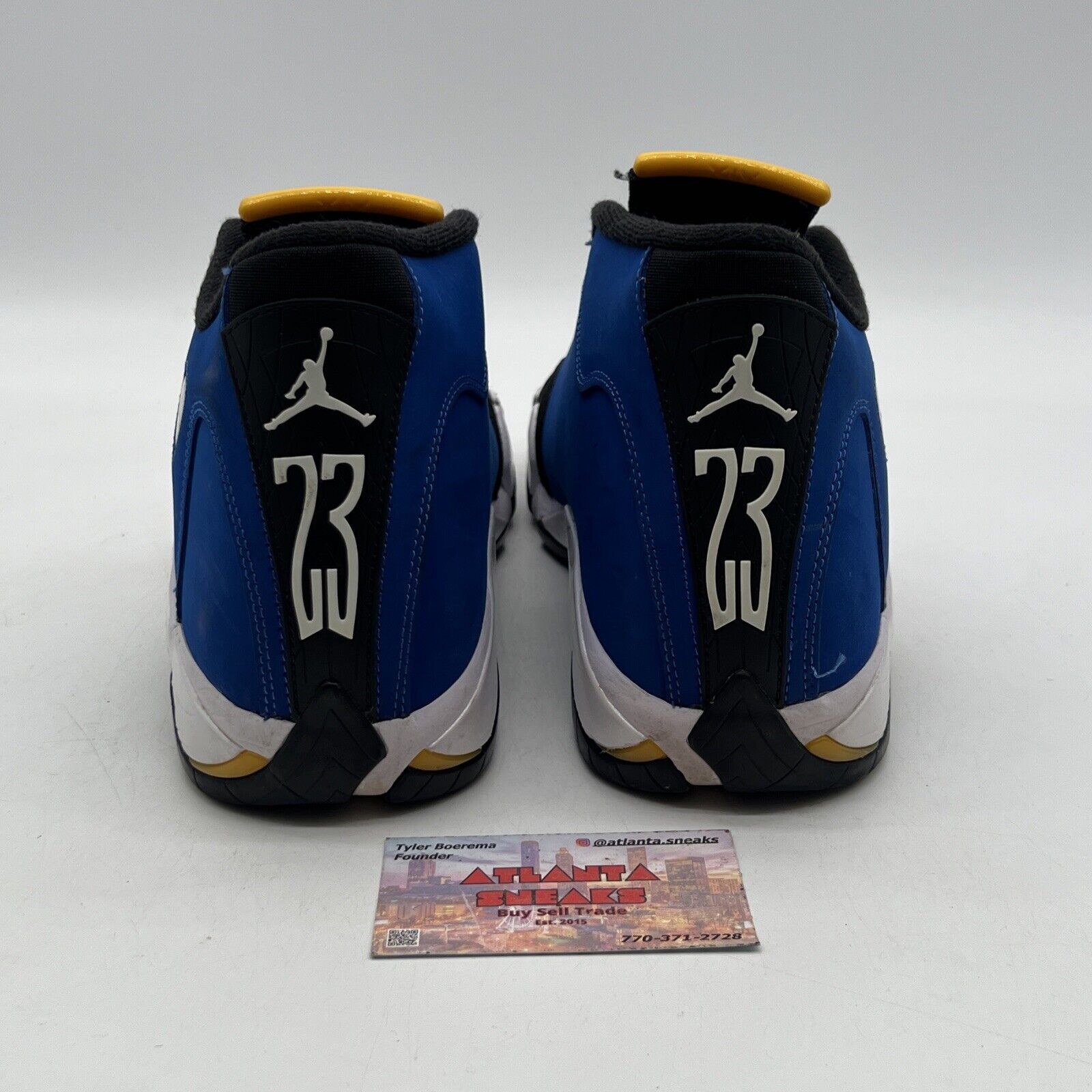 Size 11 - Air Jordan 14 Retro Laney Black Yellow White Suede (487471-407)