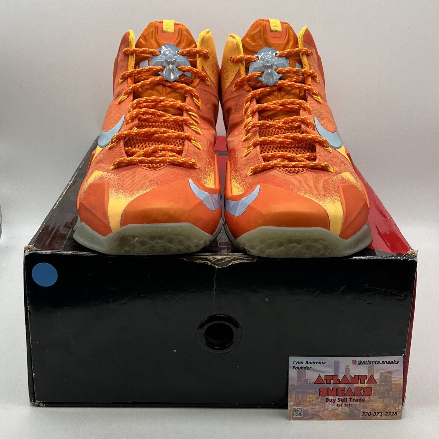 Size 12 - Nike LeBron 11 Preheat Forging Iron Orange (626376-800)