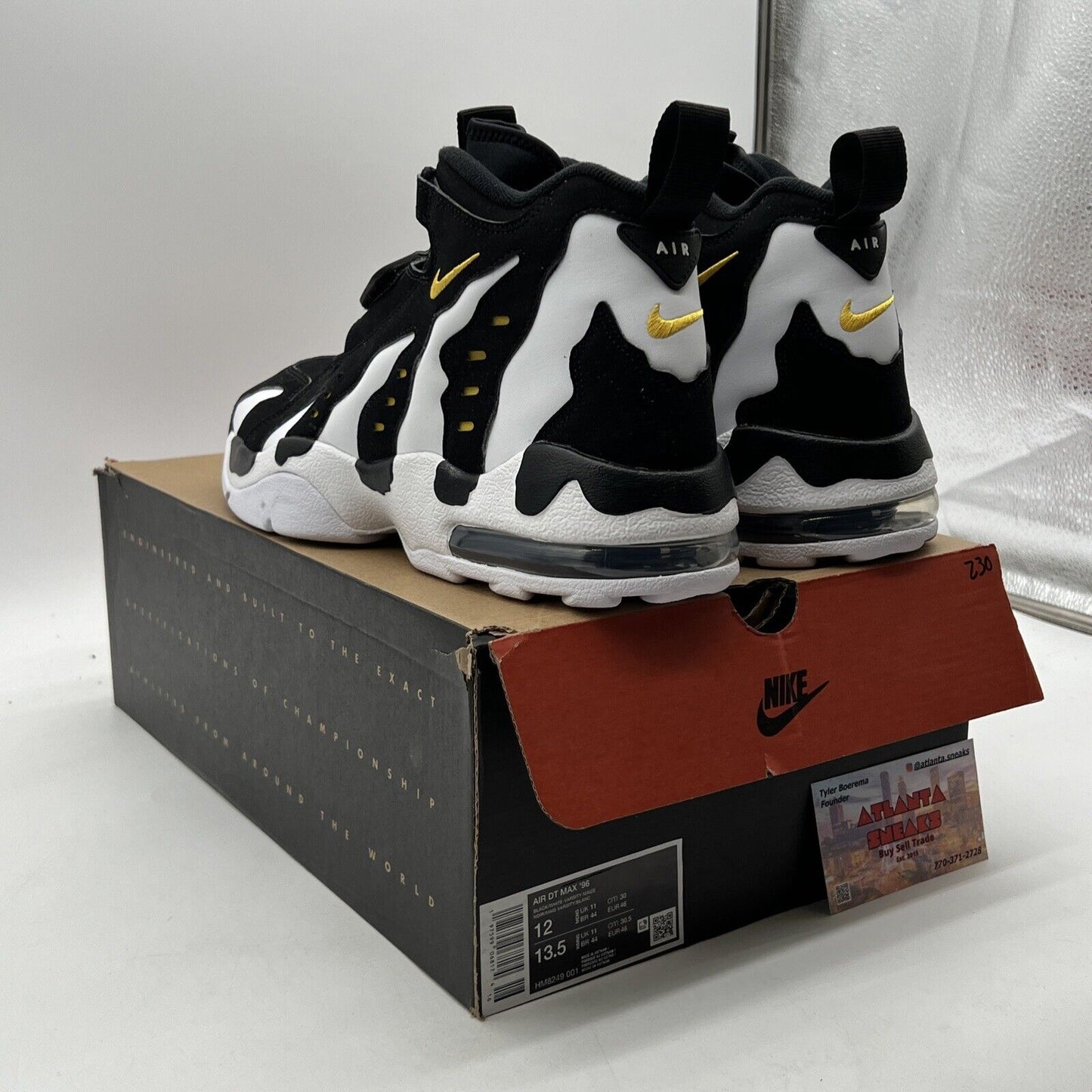 Size 12 - Nike Air DT Max ’96 2024 Black White Yellow Suede (HM8249-001)