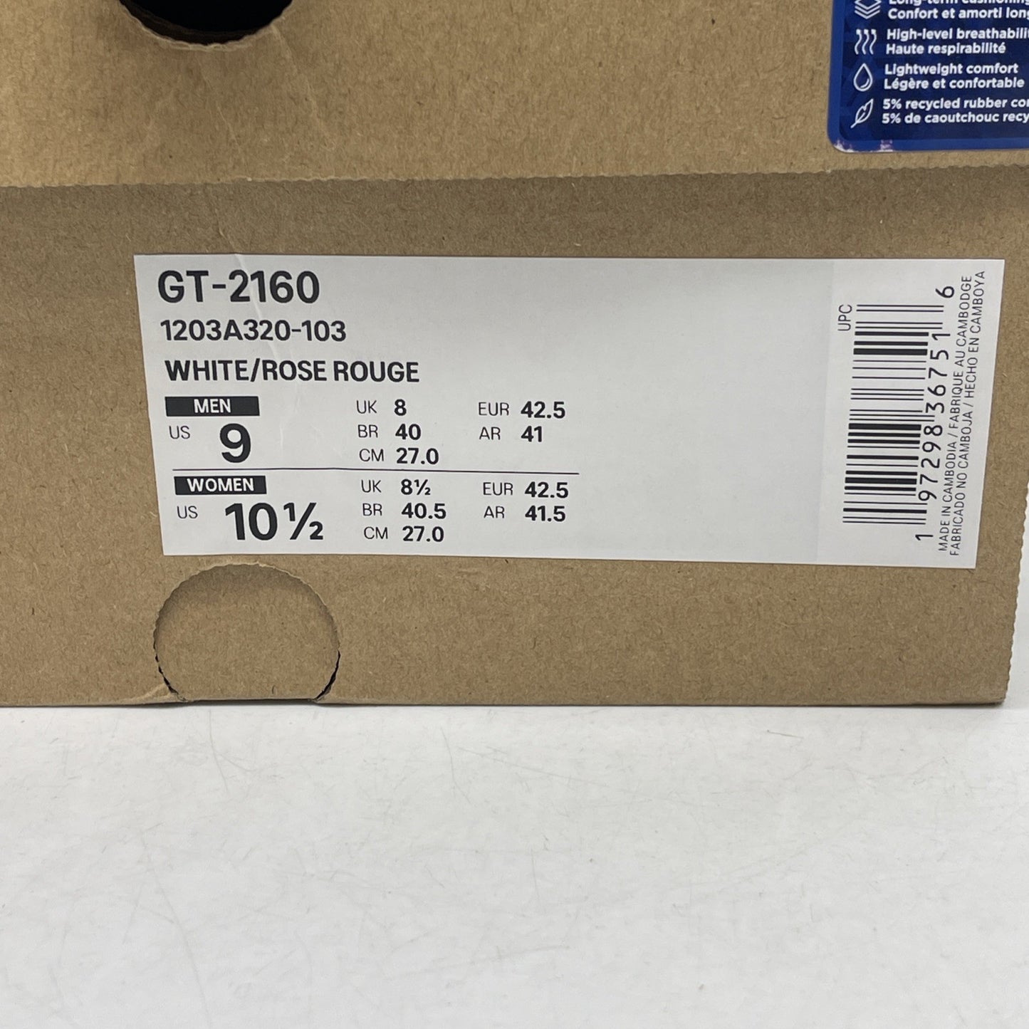 Size 9 - ASICS GT 2160 White Rose Rouge (1203A320-103)