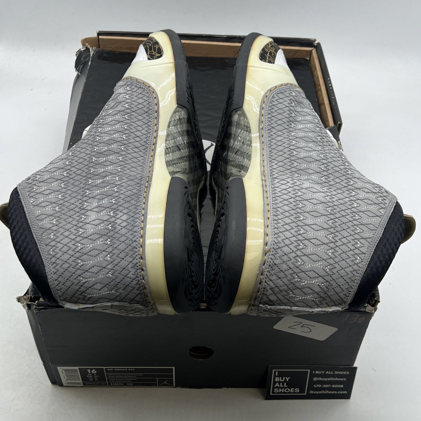 Size 16 - Air Jordan 23 OG White Stealth (318376-102)