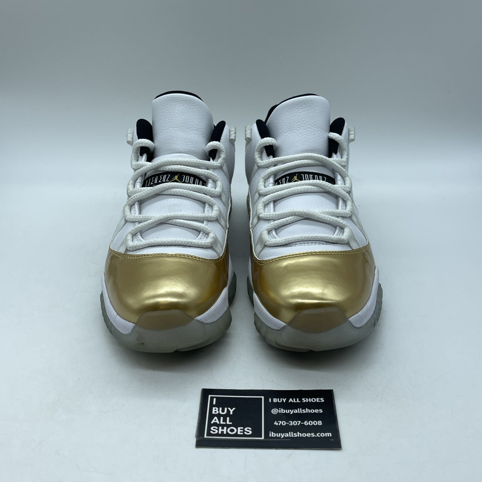 Size 9.5 - Air Jordan 11 Retro Low Closing Ceremony Gold White (528895-103)