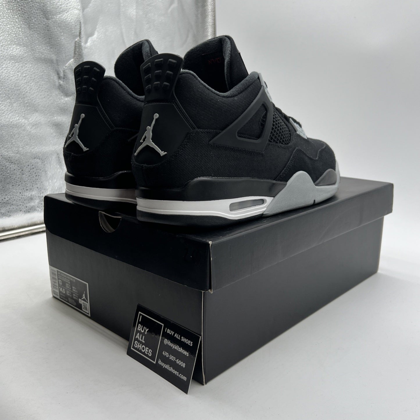Size 13 - Air Jordan 4 Retro SE Mid Black Canvas (DH7138-006)