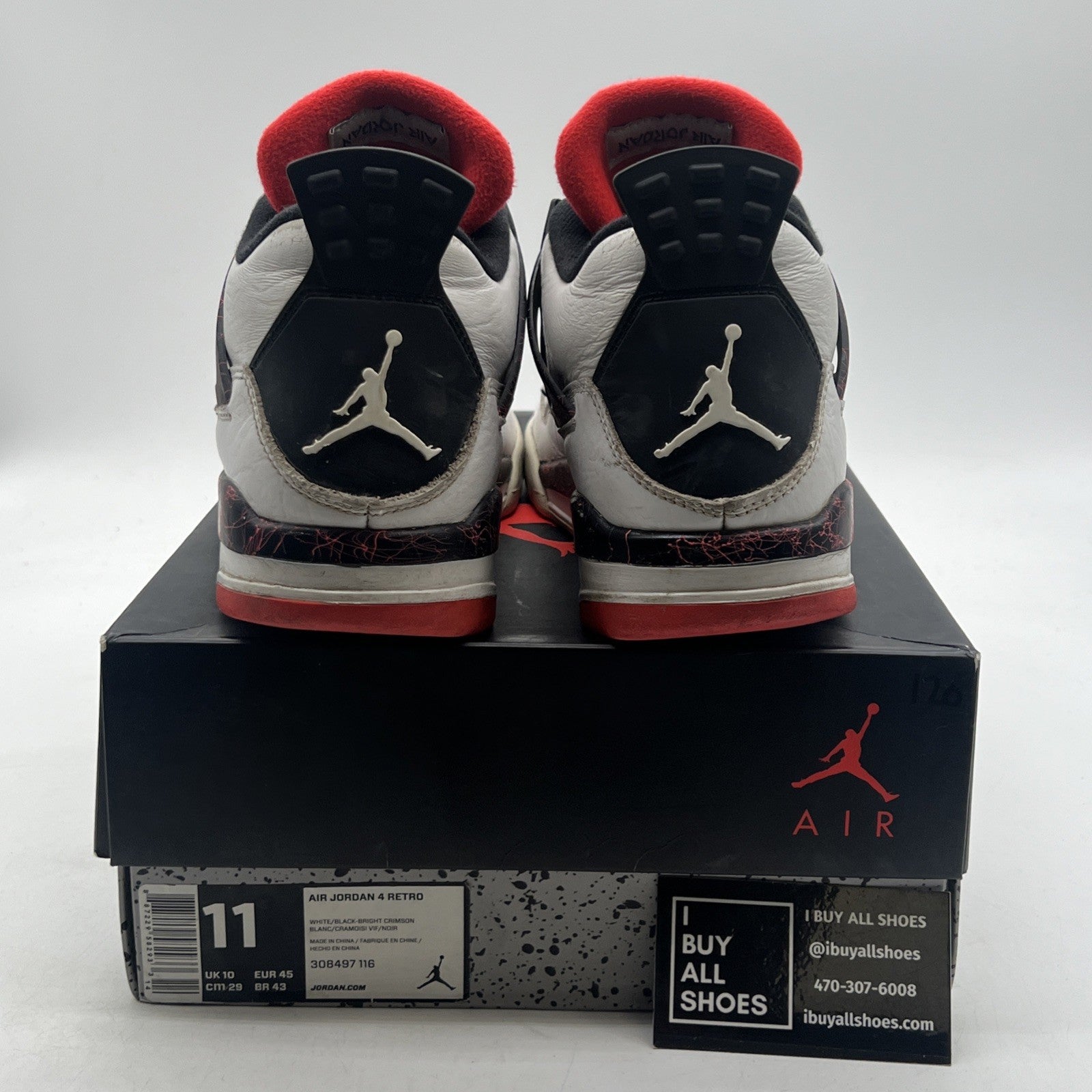 Size 11 - Air Jordan 4 Retro Pale Citron Bright Crimson (308497-116)