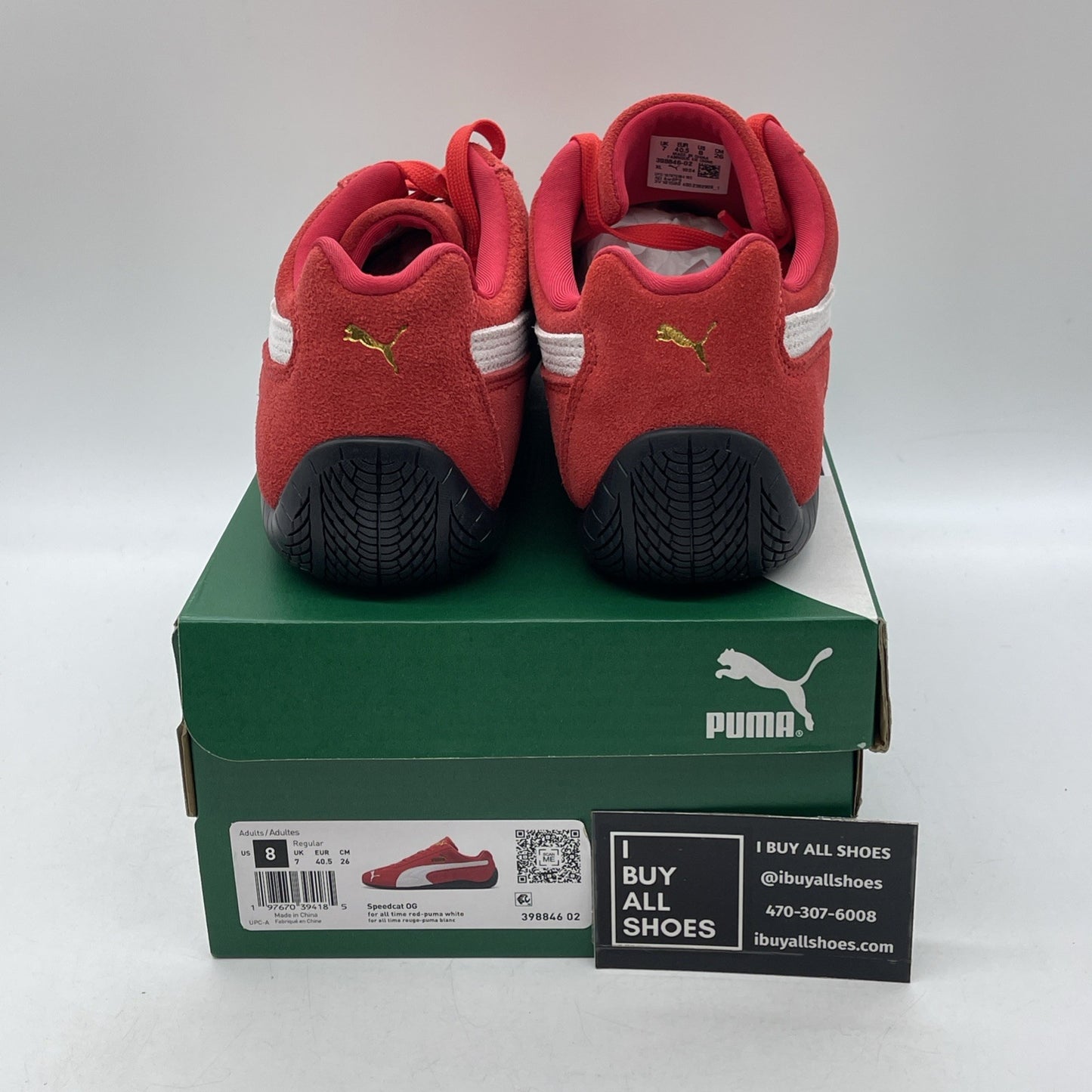 Size 8 - PUMA Speedcat OG Red White Black Suede (398846-02)
