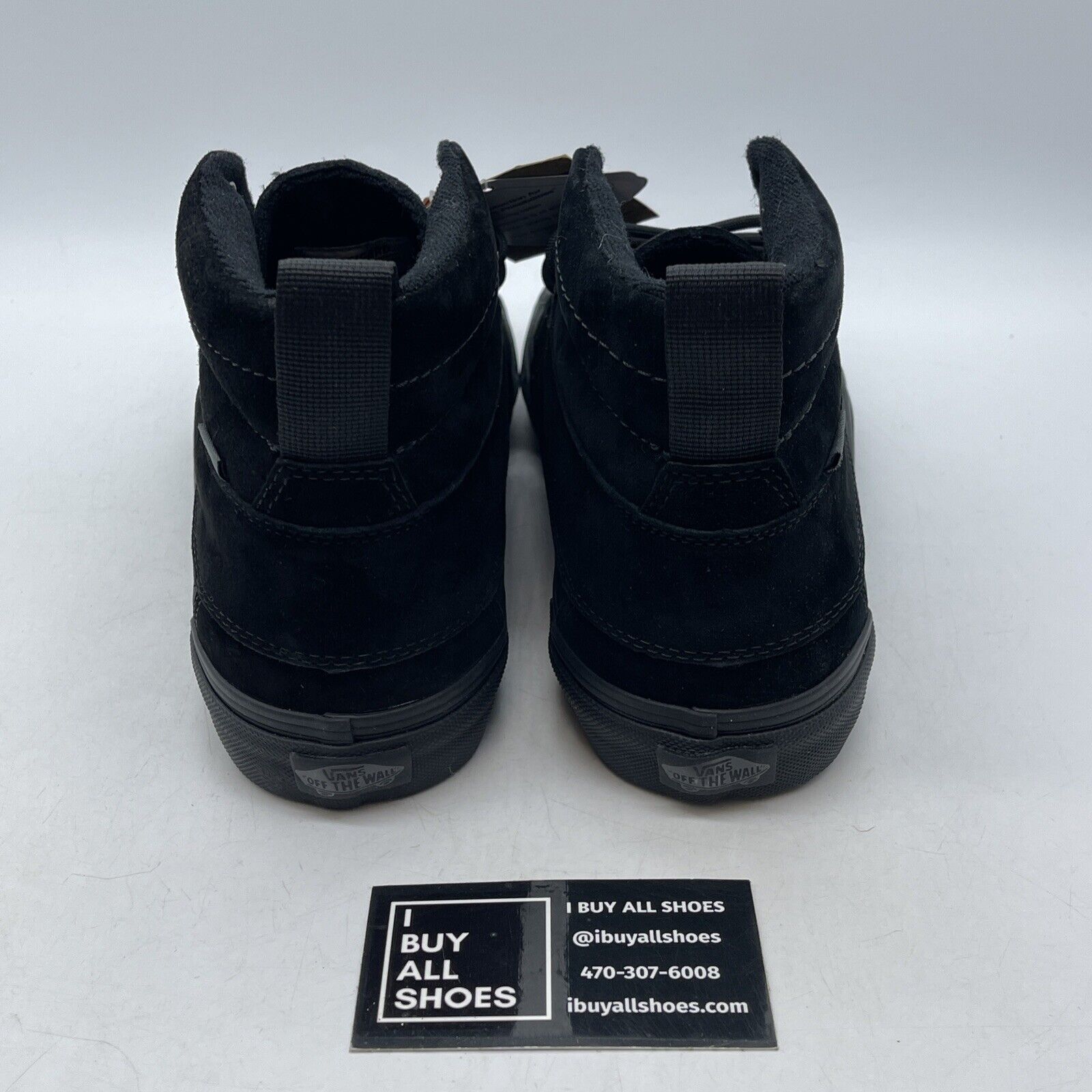 Size 9 - Vans Scotchgard Black SK-8 High black Suede Leather (721454)