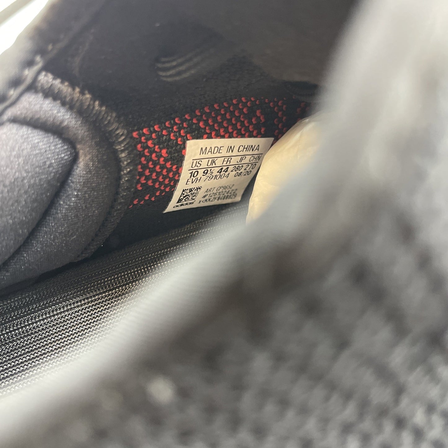 Size 10 - adidas Yeezy Boost 350 V2 Low Bred Black Red Suede (CP9652)