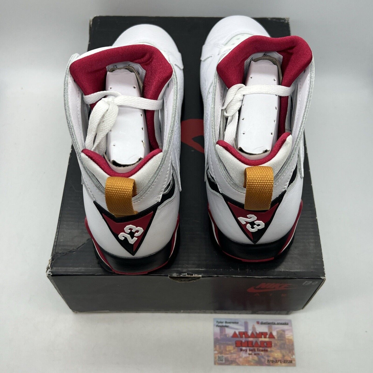 Size 9.5 - Jordan 7 Cardinal 2022 White Black Red Yellow Leather (CU9307-106)