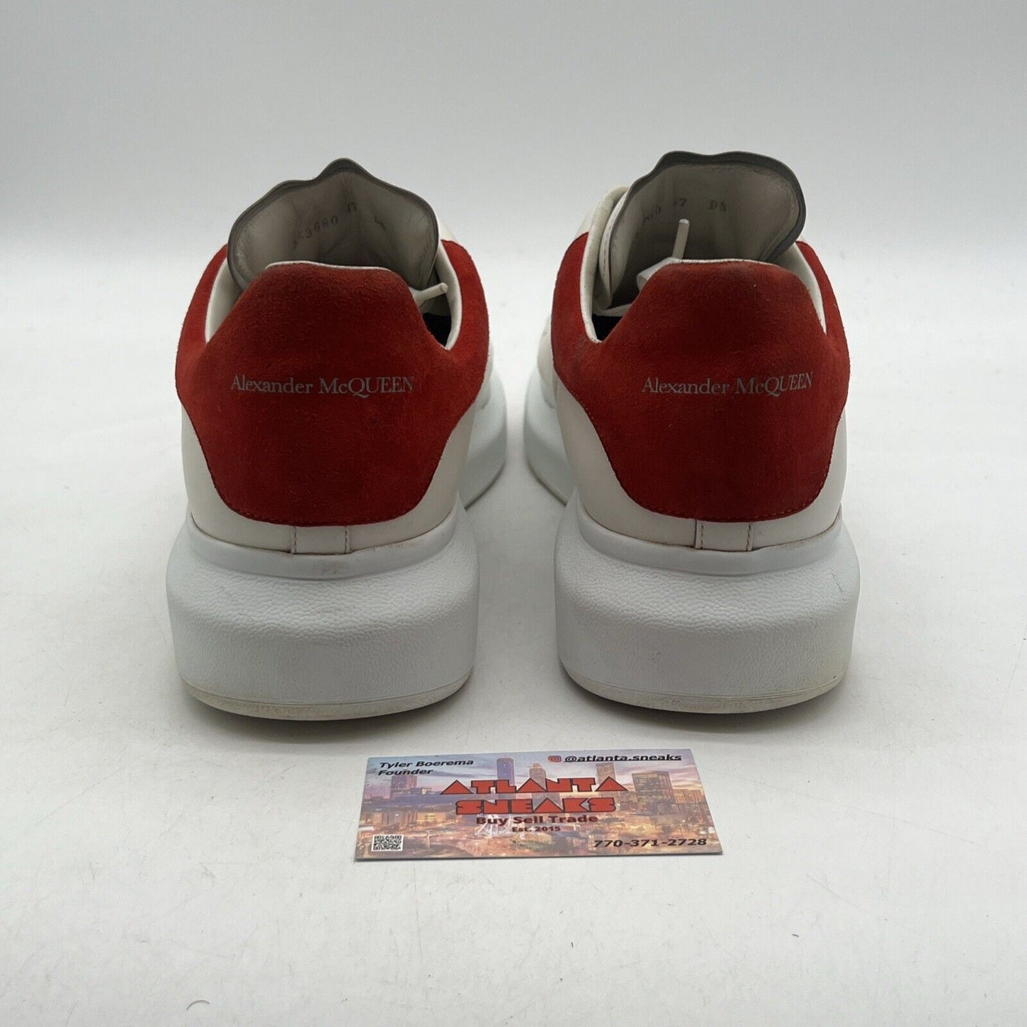 Size 14 - Alexander Mcqueen Men's White / Red Oversized Sneakers