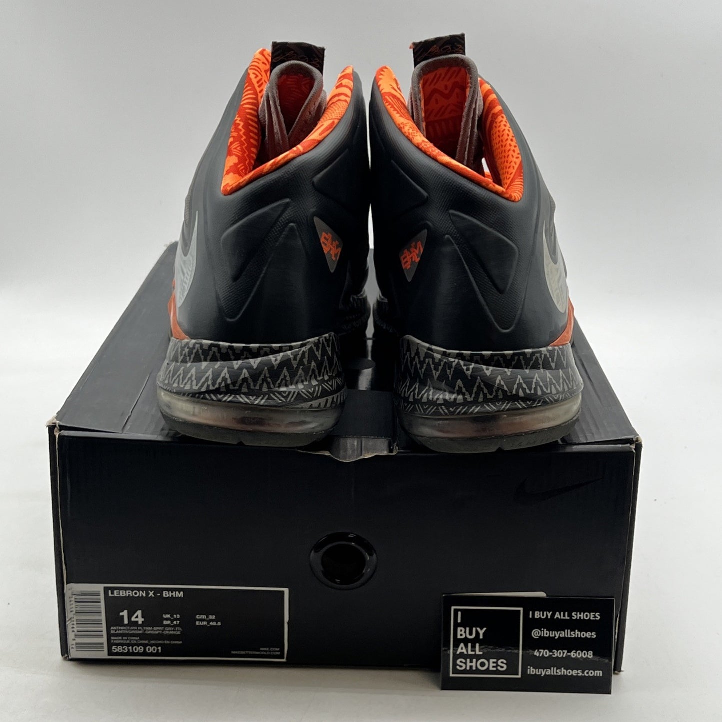 Size 14 - Nike LeBron 10 BHM - (583109-001)