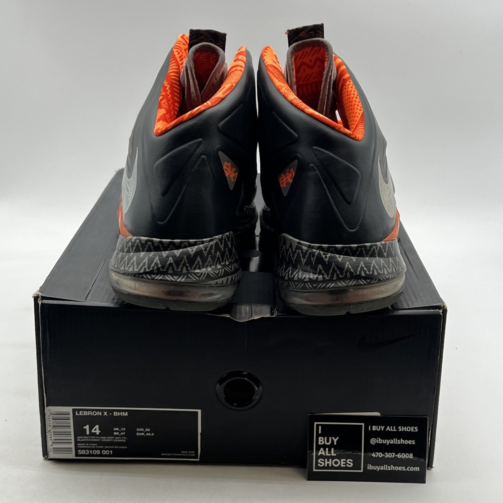 Size 14 - Nike LeBron 10 BHM - (583109-001)