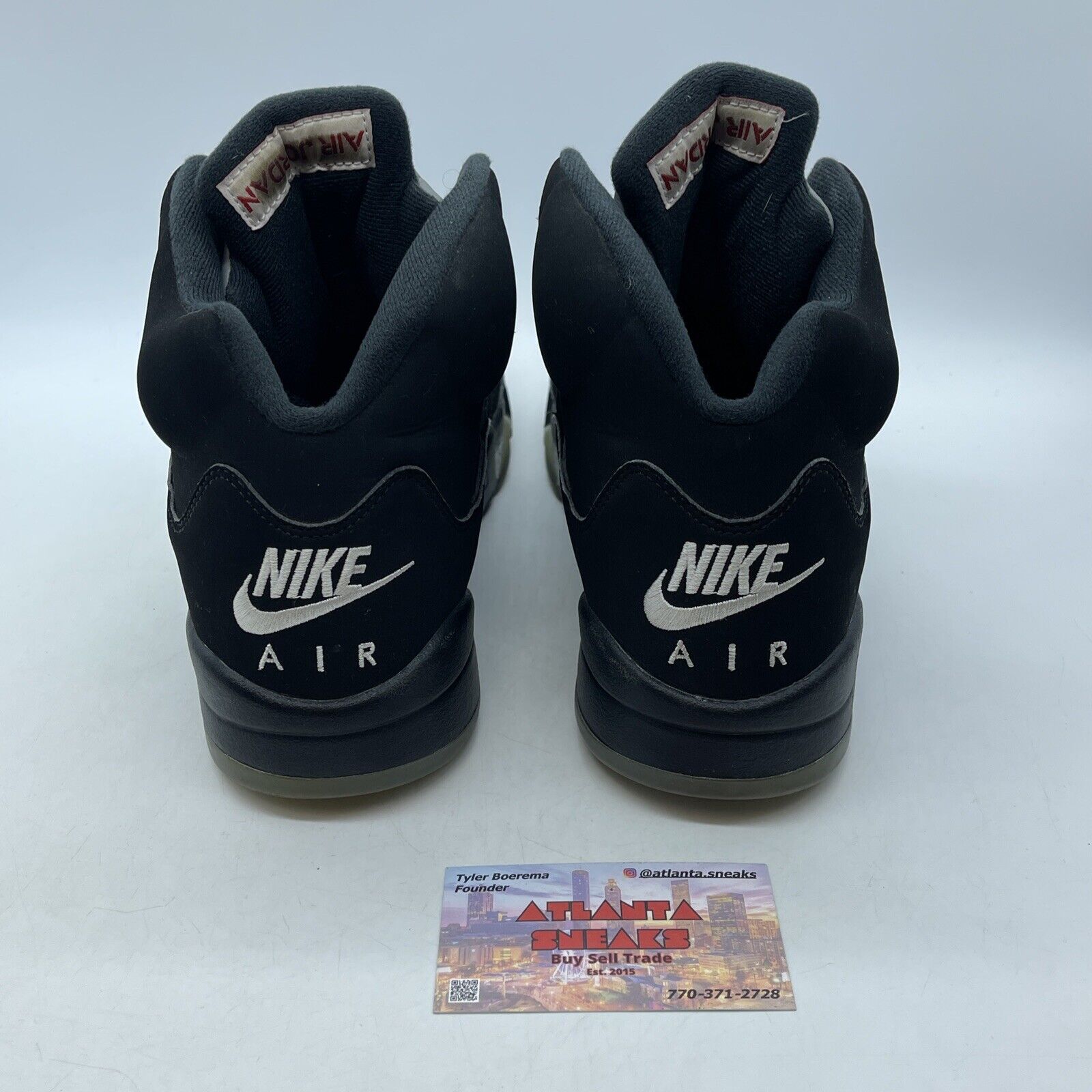 Size 10 - Jordan 5 OG Mid Metallic Silver Black White Suede (845035-003)