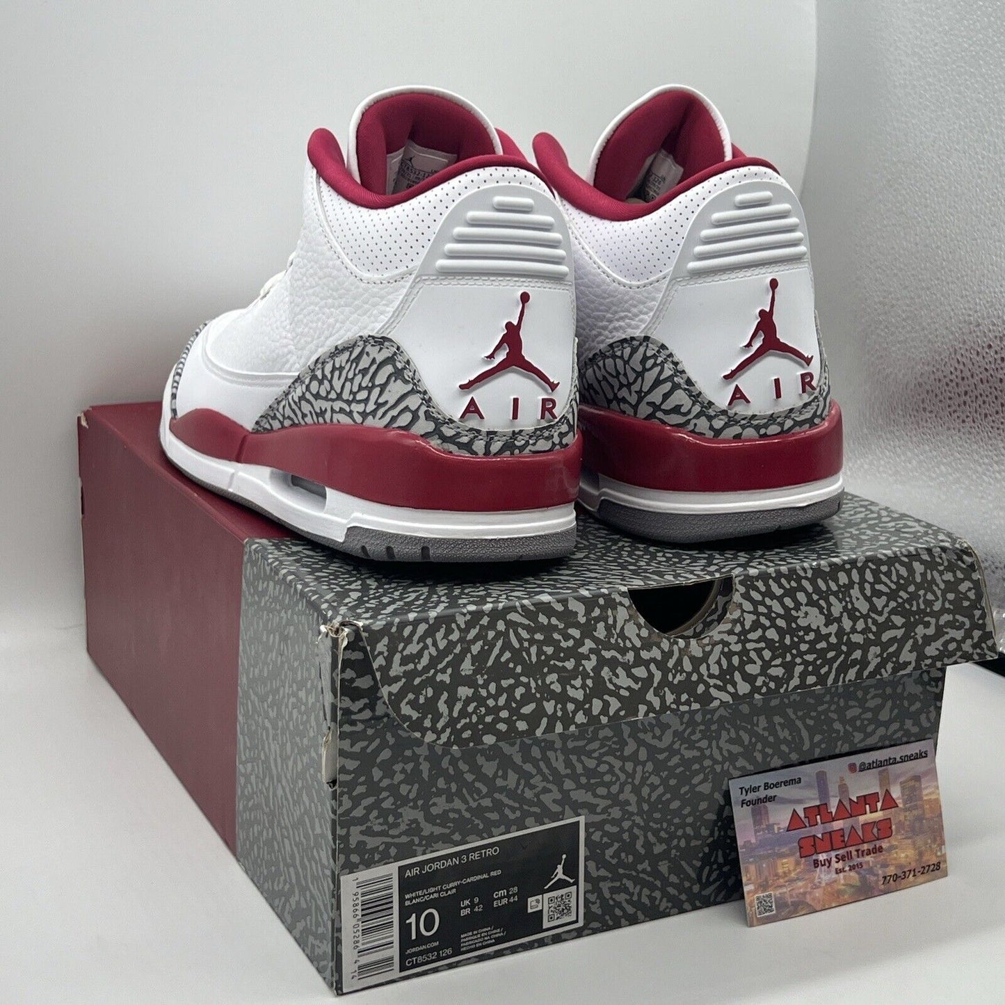 Size 10 - Jordan 3 Retro Mid Cardinal Red Og All Brand New